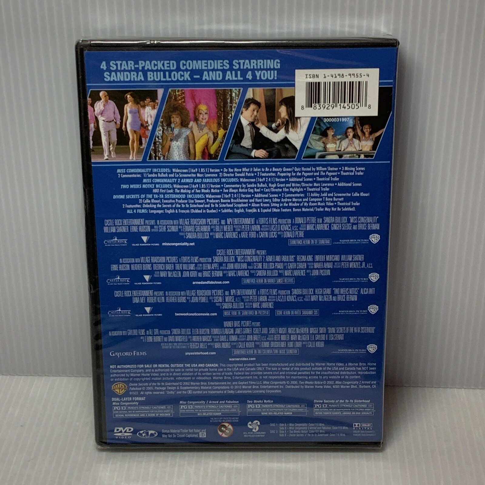 4 Film Favorites: Sandra Bullock Comedy Collection (DVD, Widescreen) ~New Sealed