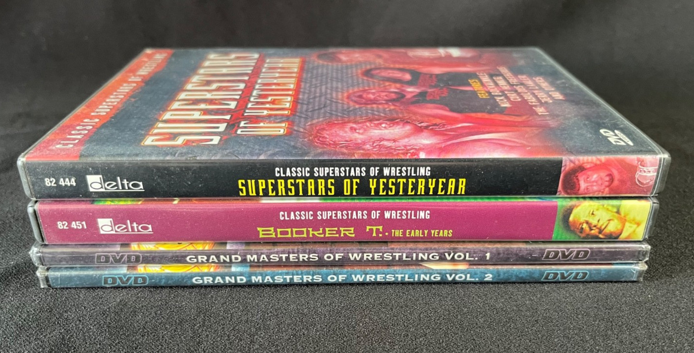 Grand Masters of Wrestling 1 & 2 DVDs + Classic Superstars Yesteryear + Booker T