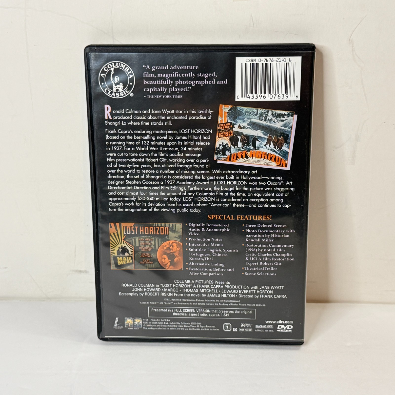 Lost Horizon 1937 ©1999 [NM] *BUY 2 GET 2 FREE DVD*