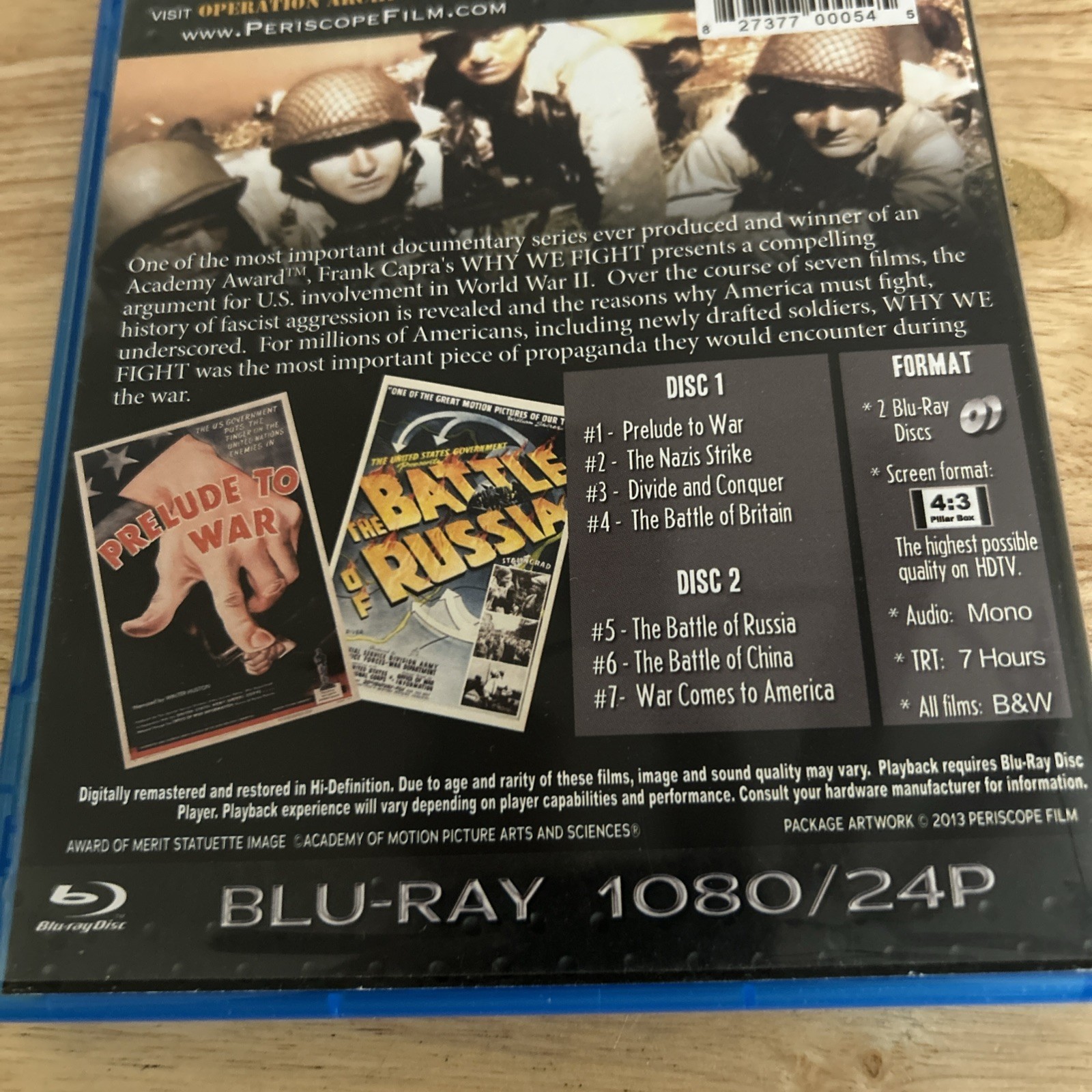 Why We Fight Blu-ray 2013 Frank Capra Award Winning Documentary – ULTRA RARE OOP