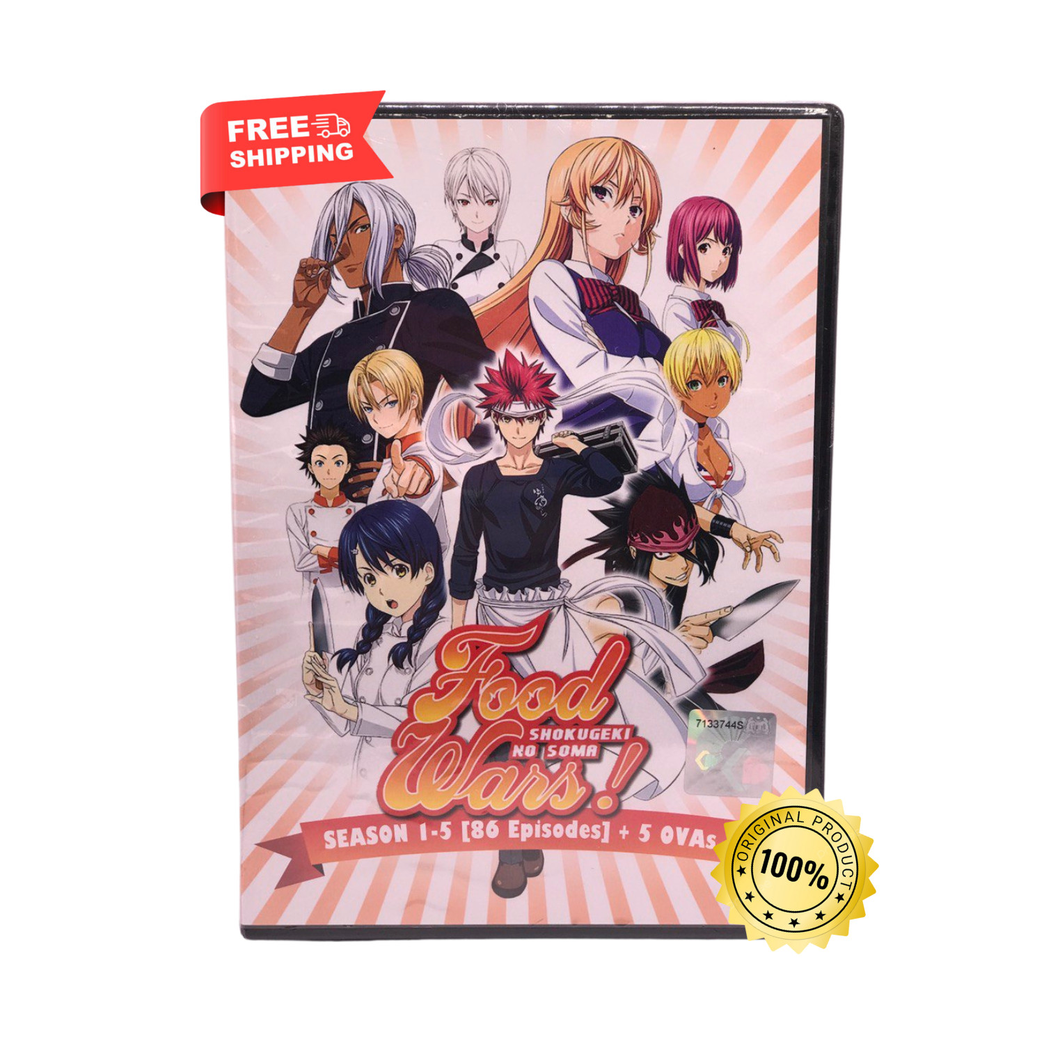Food Wars! Shokugeki No Soma Season 1-5 (86 Episodes) + 5 OVAs English Dub