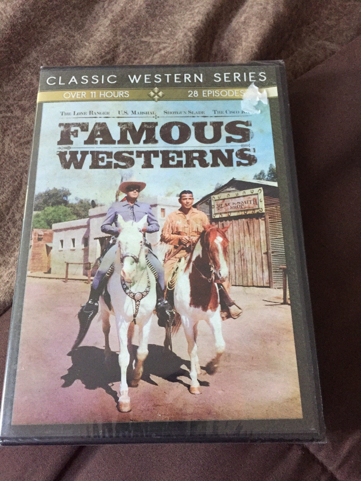 Famous Westerns SEALED DVD Over 11 Hours 28 Episodes Lone Ranger Cisco Kid Other