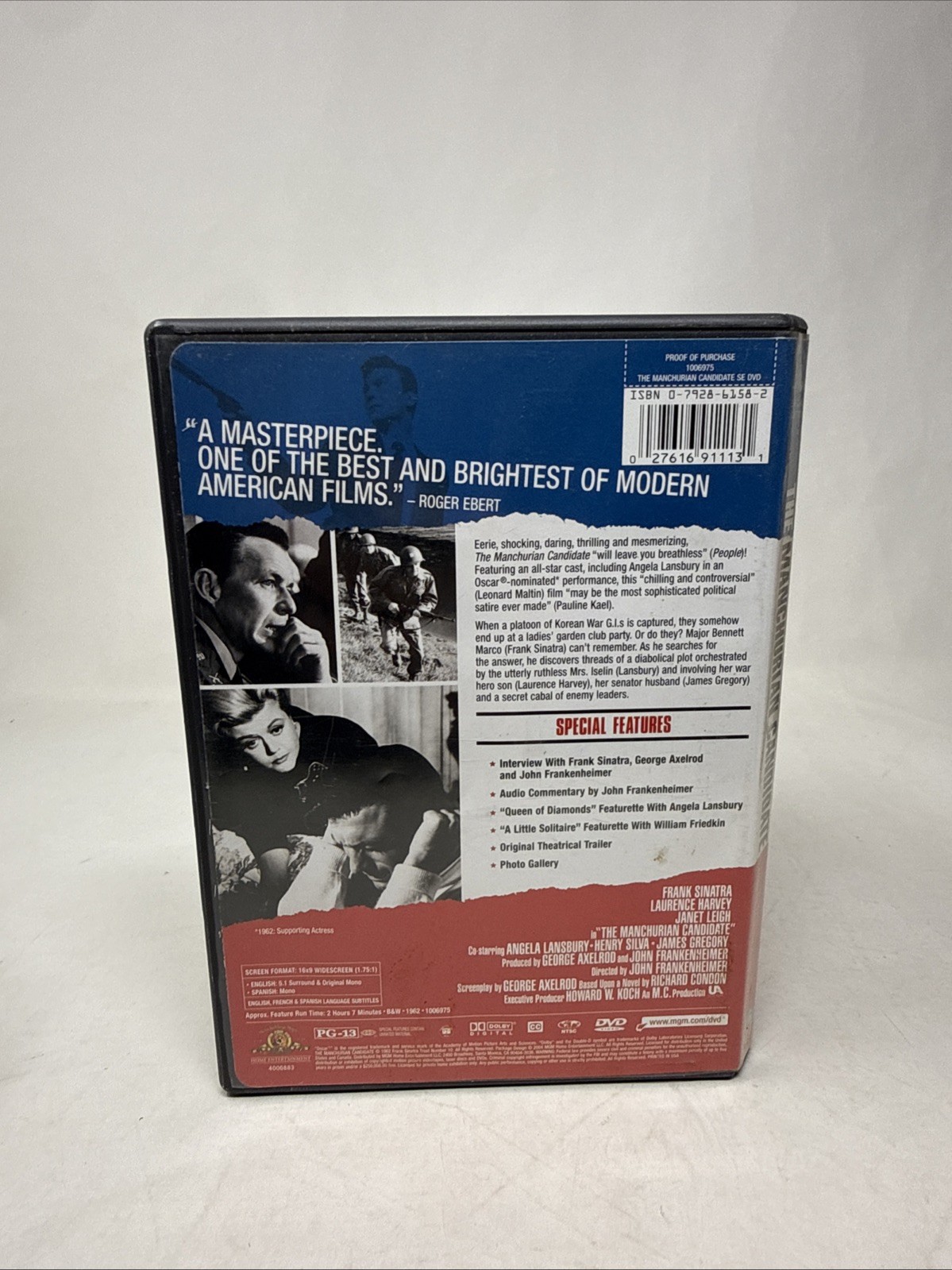 The Manchurian Candidate (DVD, 1962)