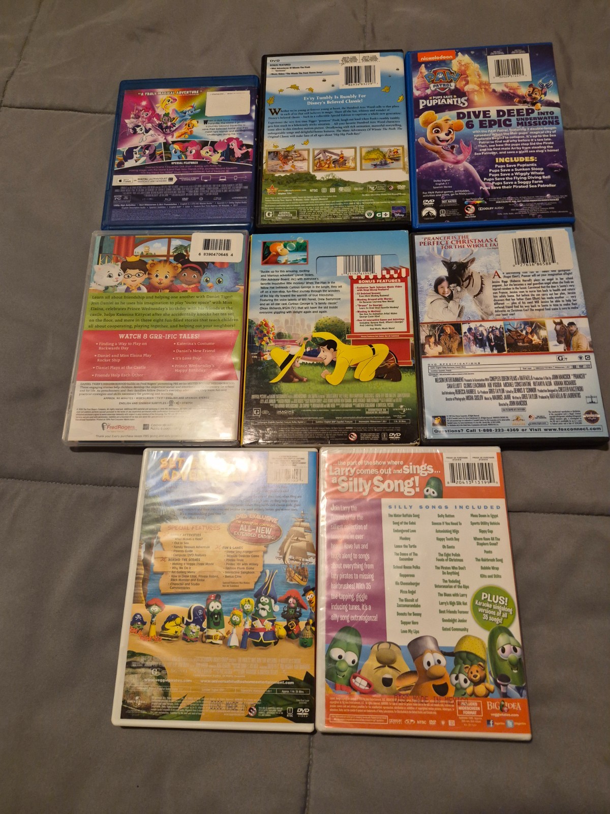 kids dvd/ Blu ray lot, Movies and shows, Veggie tales, Paw Patrol,my Little pony