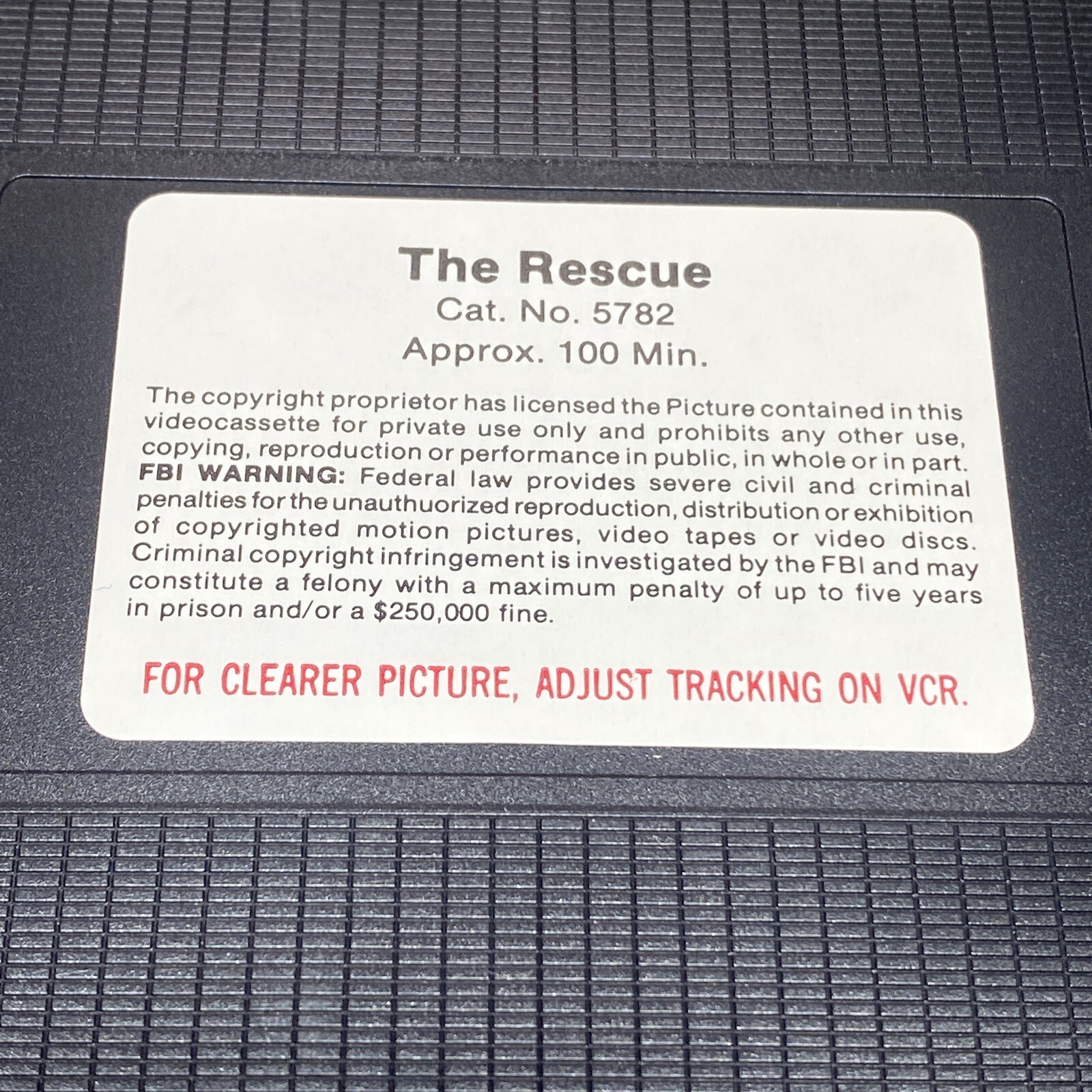 The Rescue VHS Tape 1991 Mark Harmon Robert Duvall Gary Busey Thriller Rare