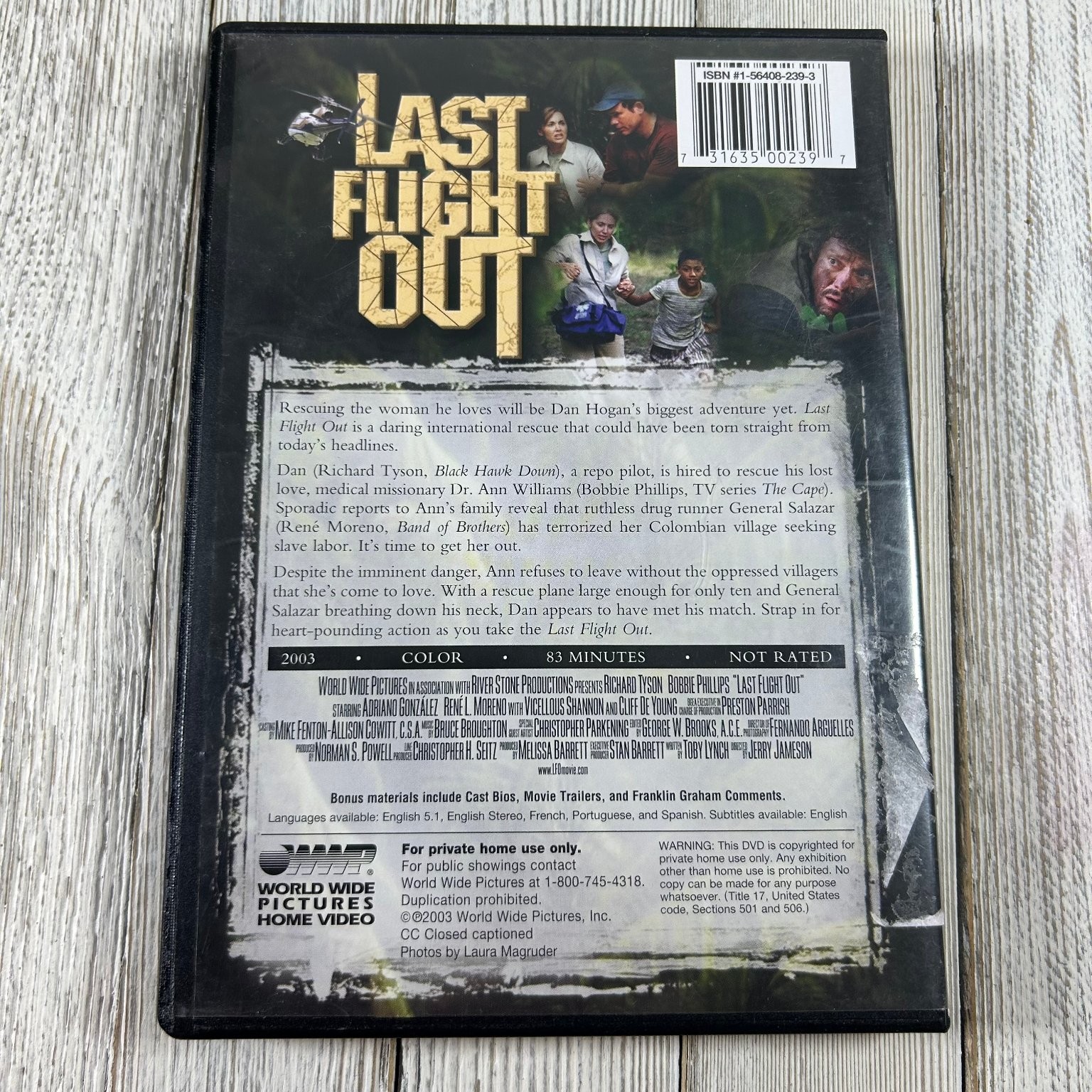 Last Flight Out DVD 2003 Richard Tyson Bobbie Phillips Action