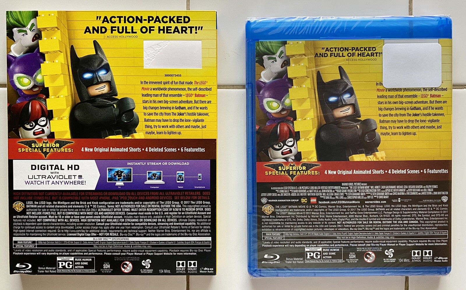 THE LEGO BATMAN MOVIE/FILM LIMITED EDITION Gift Set & Mini Figure DVD/Blu-Ray