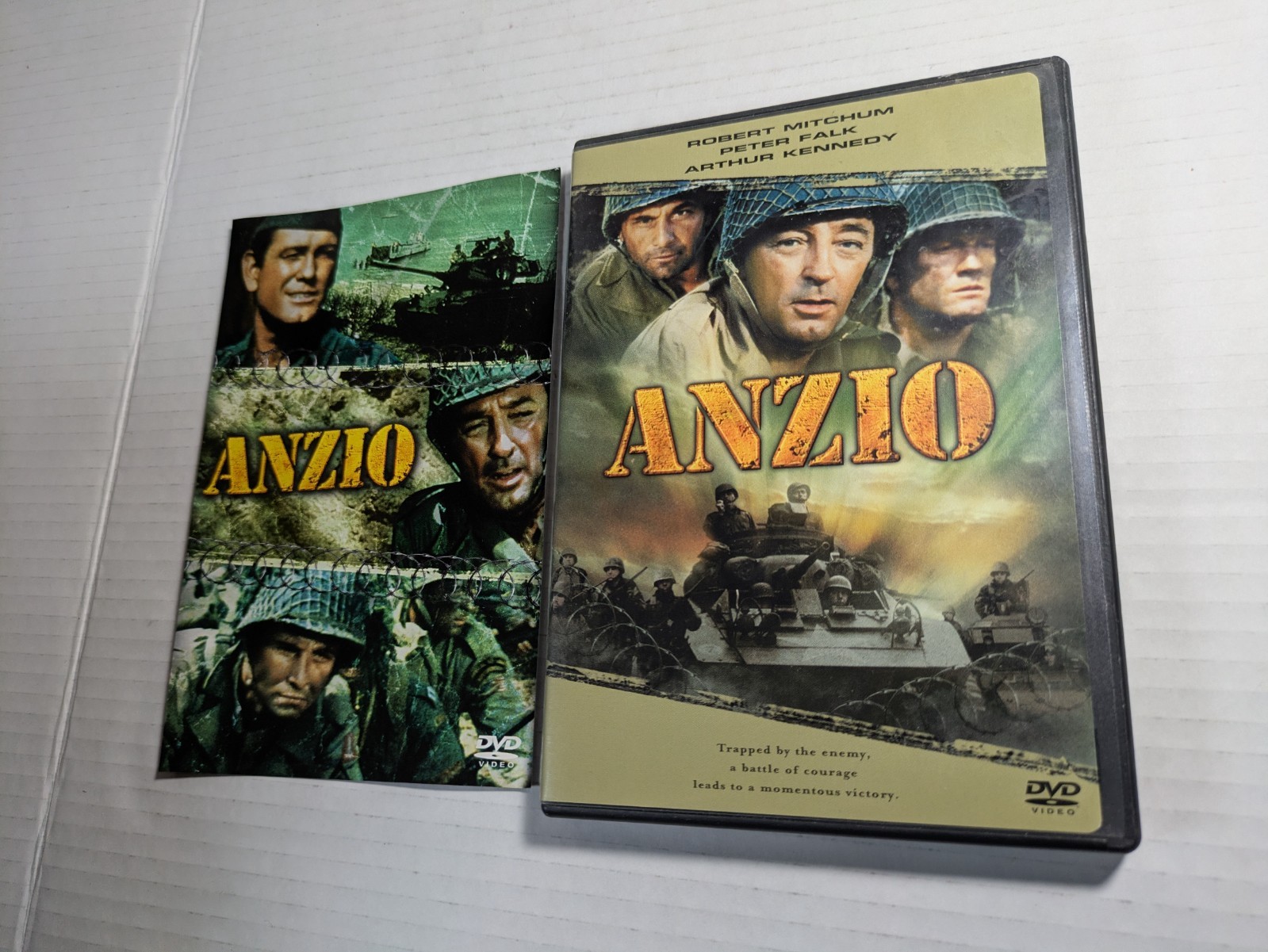 Anzio DVD Robert Mitchum Peter Falk Arthur Kennedy WWII Tested Index Insert