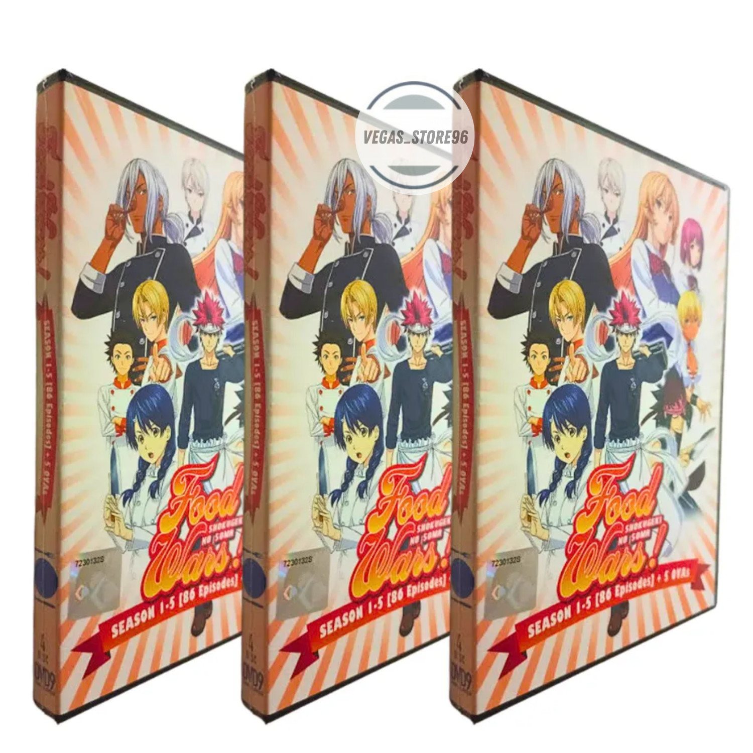 DVD Anime Food Wars! Shokugeki No Soma Season 1+2+3+4+5 (1-86 End)+5 OVA English