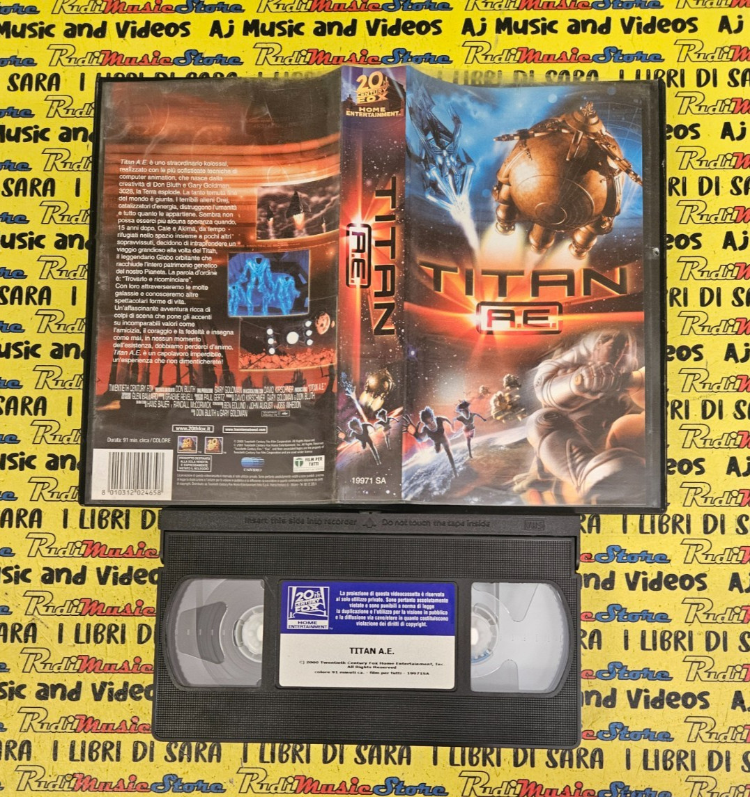 VHS*film TITAN A.E. AE Don Bluth Gary Goldman 2001 20th CENTURY FOX 19971SA (F54