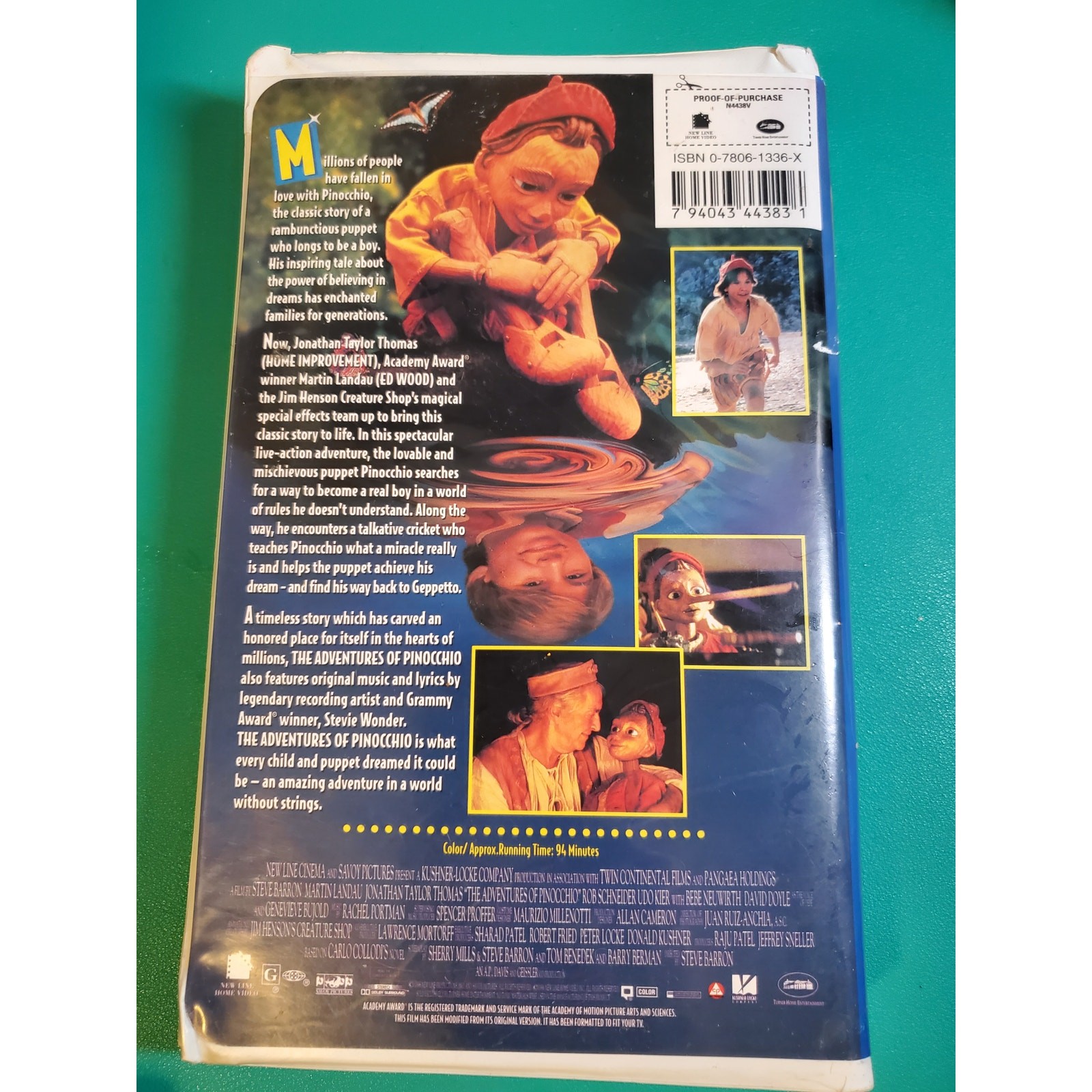 VHS – Pinocchio – 1996
