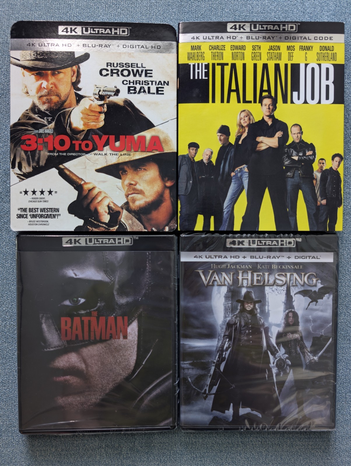 4K Movie Lot of 4 The Italian Job The Batman Van Helsing etc Brand New!