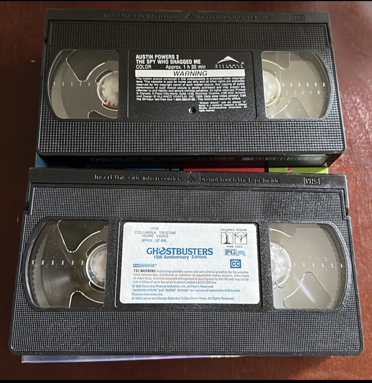 Ghostbusters VHS 1984, 1999 Remastered Release 15th anniversary & Austin powers