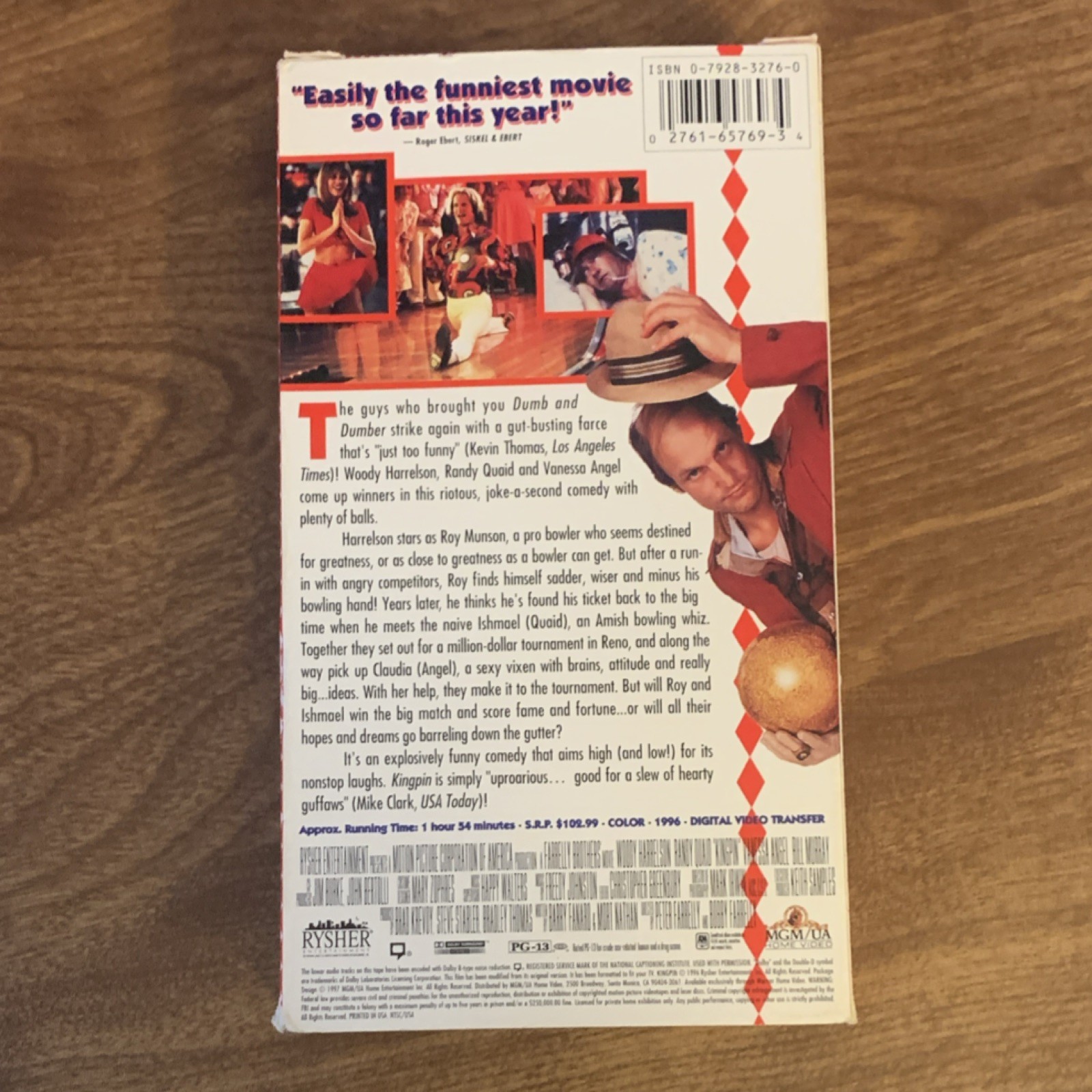 MGM Home Video Kingpin (VHS, 1996, PG-13) Woody Harrelson Randy Quaid Vanessa A…