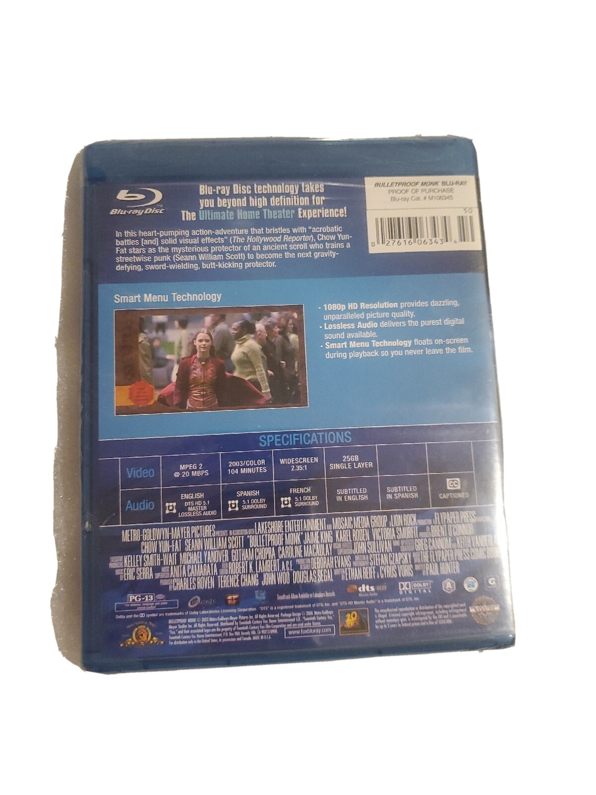 Bulletproof Monk (Blu-ray Disc, 2009, Movie Cash)