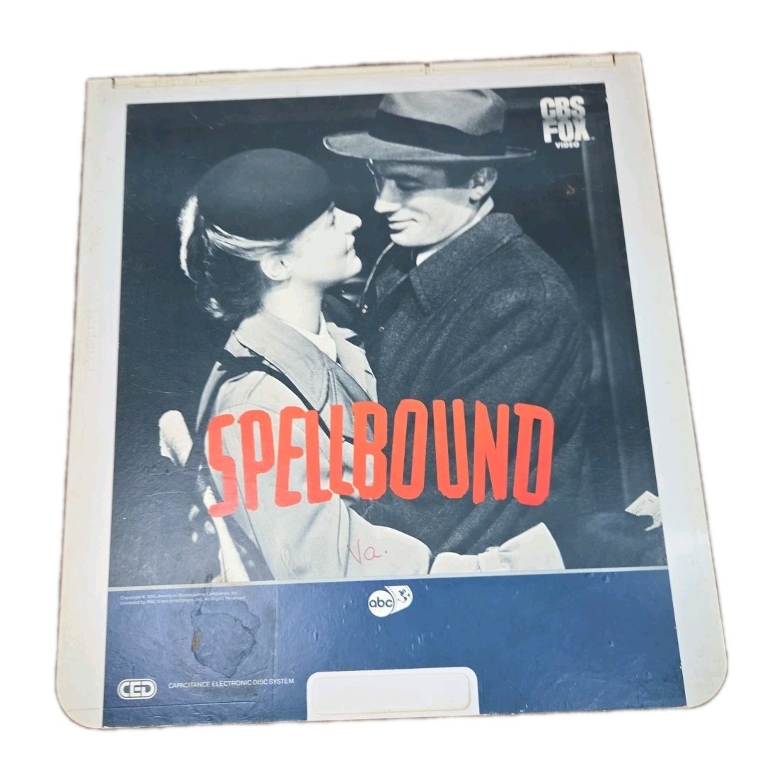 Spellbound, CED RCA Selectavision VideoDisc, 1945 Alfred Hitchcock, Gregory Peck