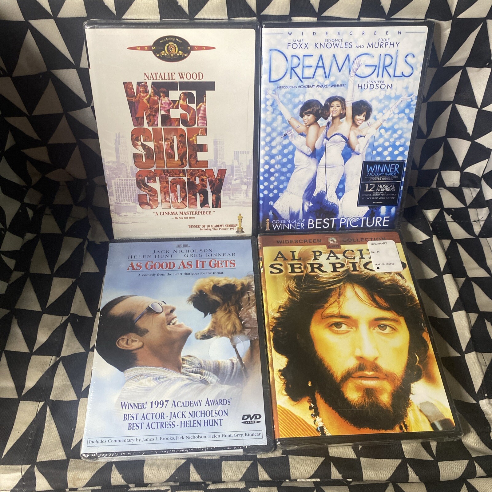 New Sealed Dvd Lot Of 4: Serpico Dream Girls As Good As It Gets West Side Story