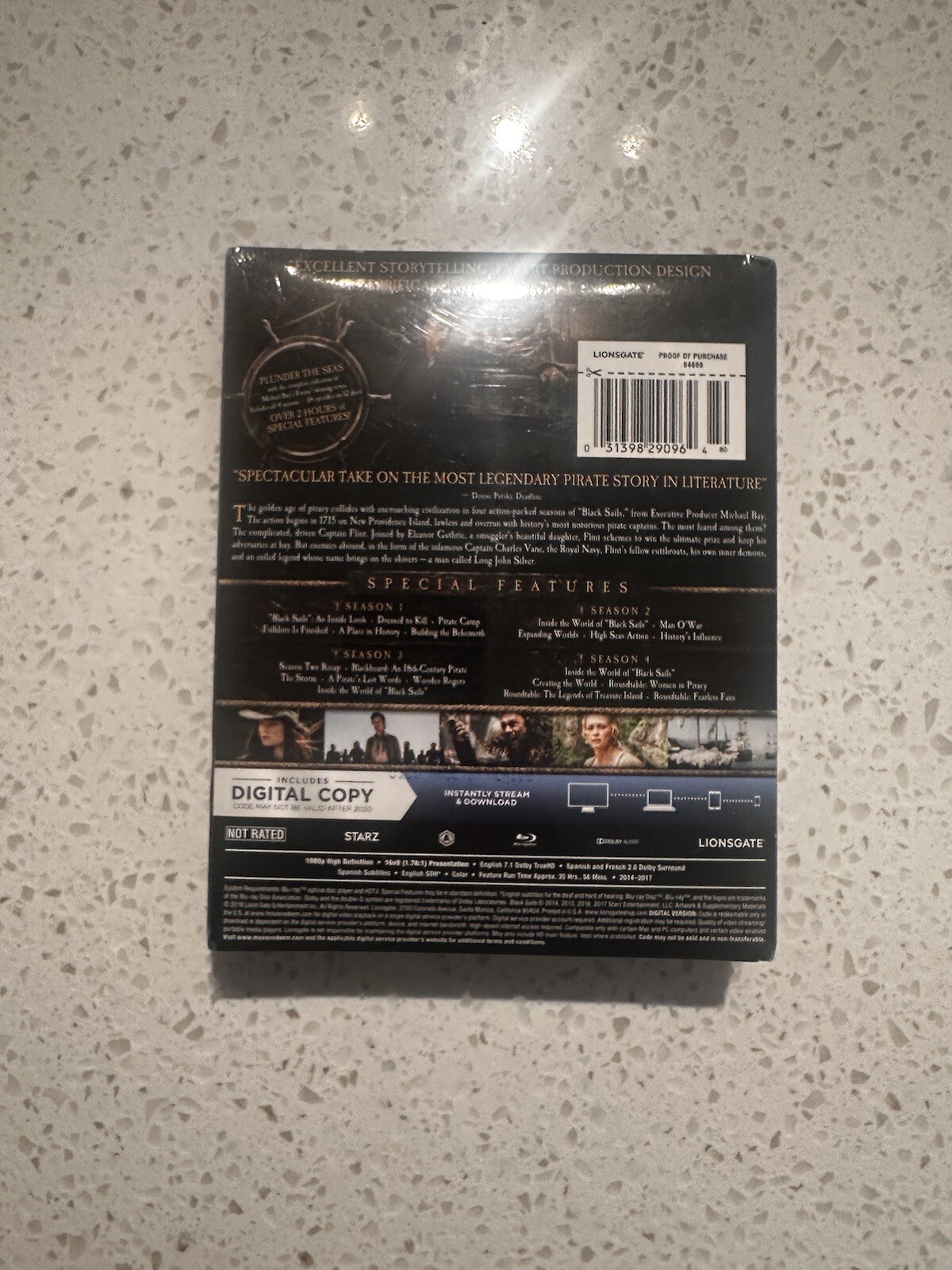 Black Sails The Complete Series Seasons 1-4 Collection Blu-ray NEW SEALED