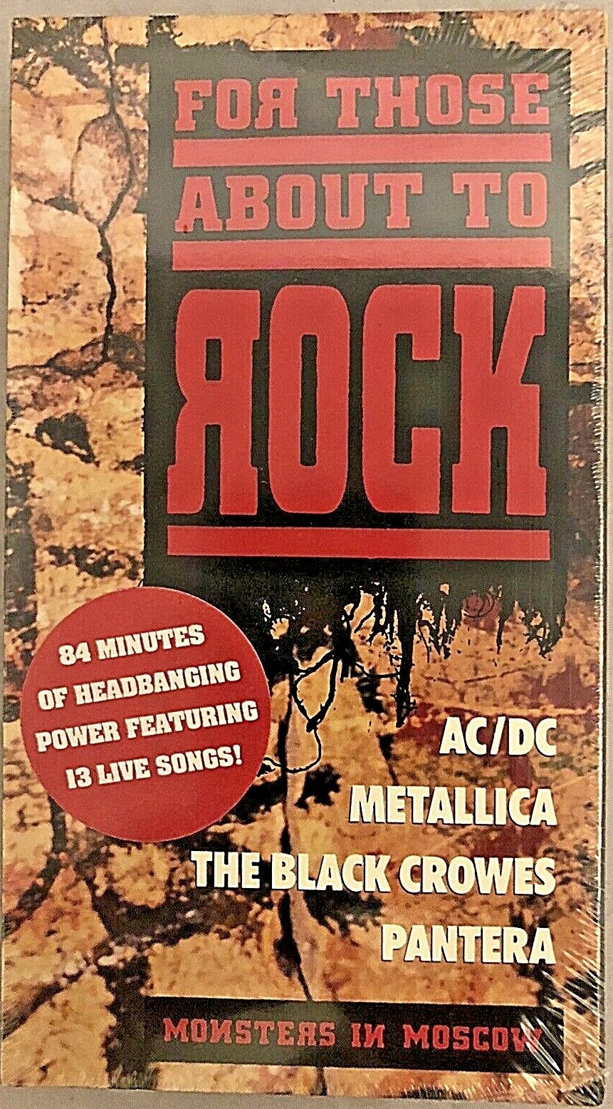 New “For Those About to Rock” VHS Live in Moscow AC/DC, Metallica, Pantera 1991