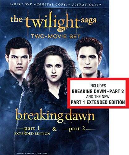 The Twilight Saga: Breaking Dawn, Parts 1 & 2 (2-Disc DVD + Digital Copy – GOOD