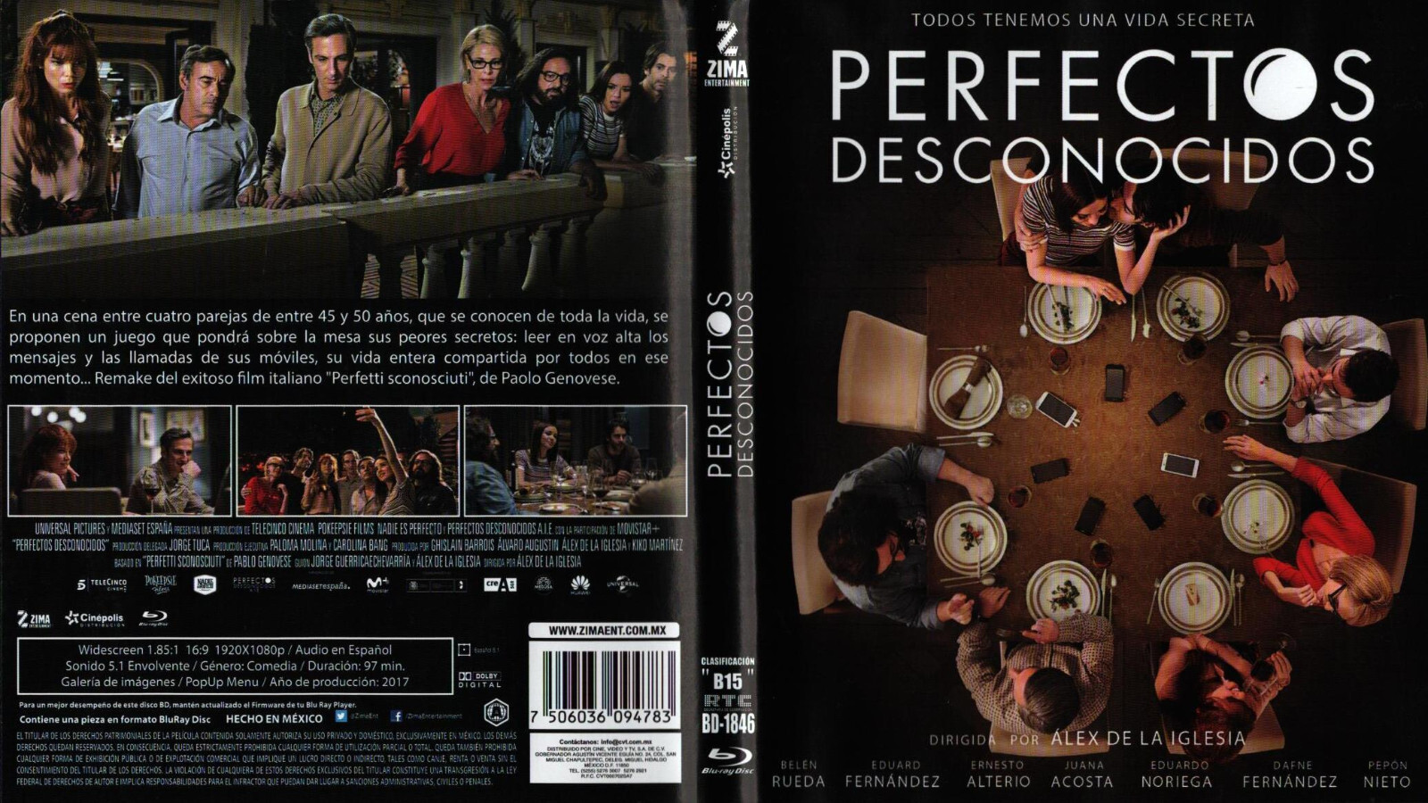 Perfectos Desconocidos Spanish Flim Blu-ray