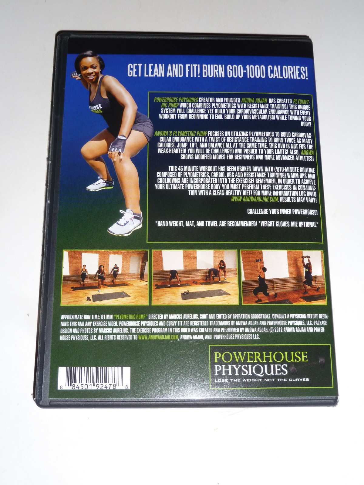 Anowa Adjah: Plyometric Pump DVD fitness workout toning Powerhouse Physiques!