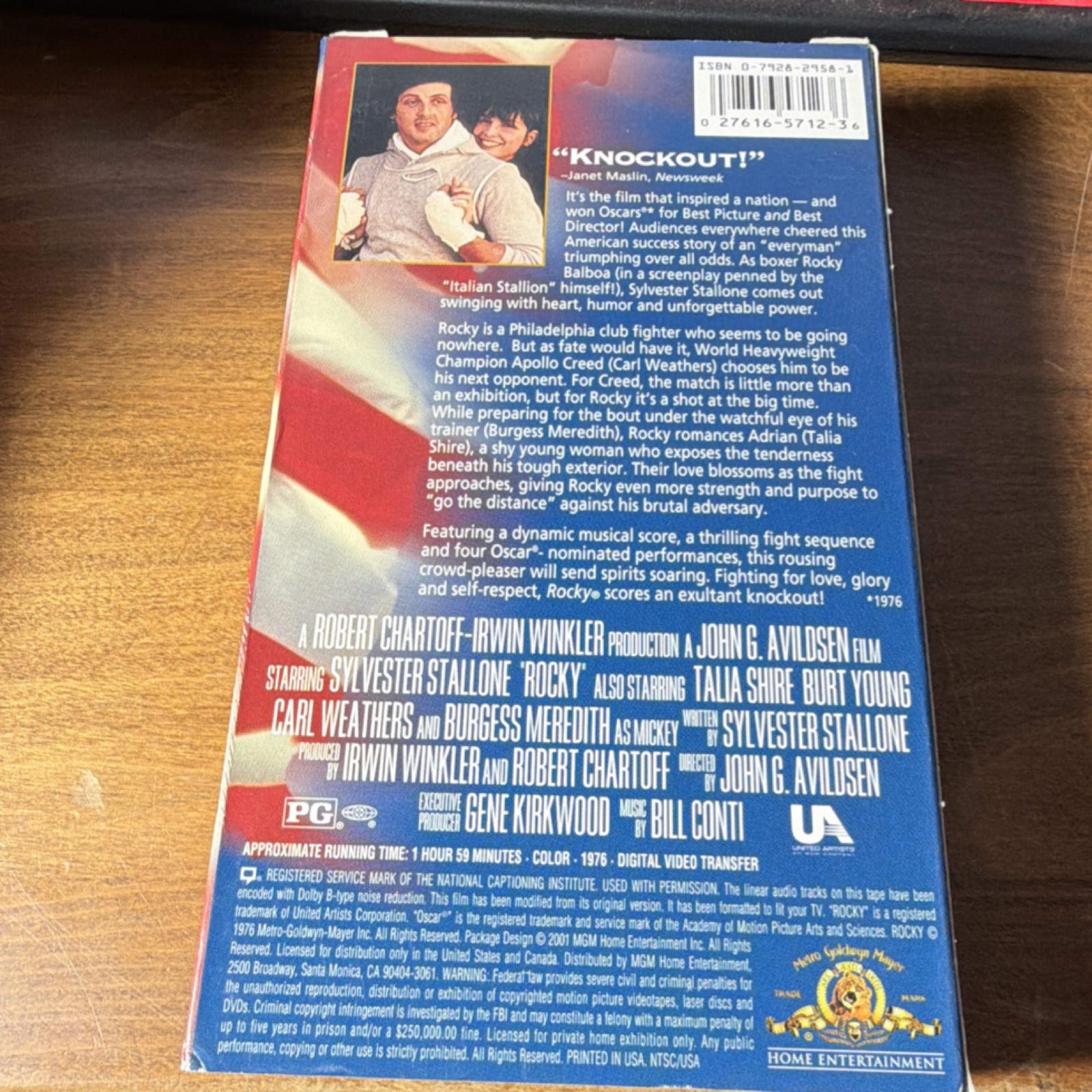 MGM Rocky VHS NTSC Drama Boxing Sylvester Stallone John G. Avildsen 1976