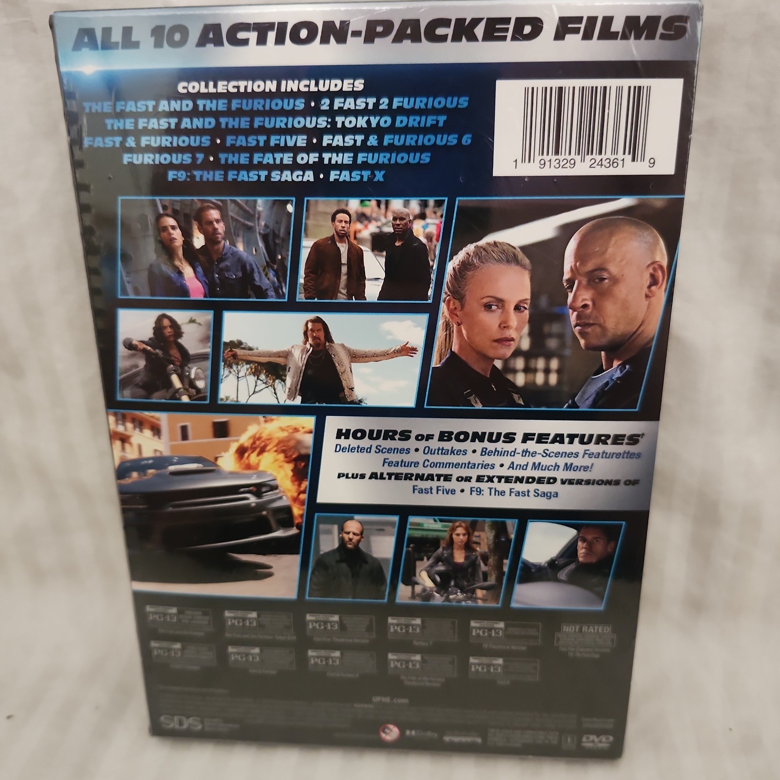 Fast & Furious 10-Movie Collection DVD BOX SET VIN DIESEL NEW SEALED FAST CARS