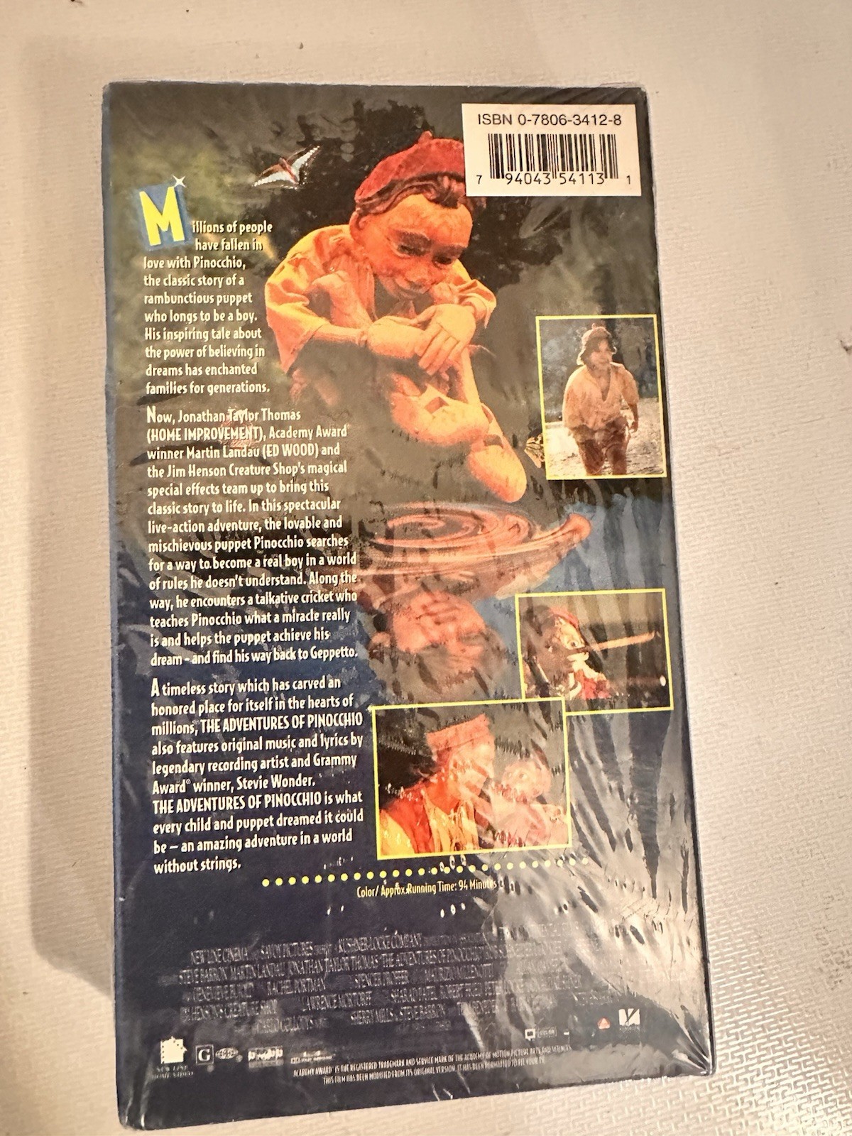 The Adventures of Pinocchio (VHS, 1996, Clamshell)
