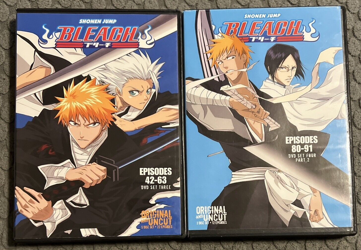 Bleach Episodes 42-63 & 80-91 DVDs Shonen Jump Uncut Y