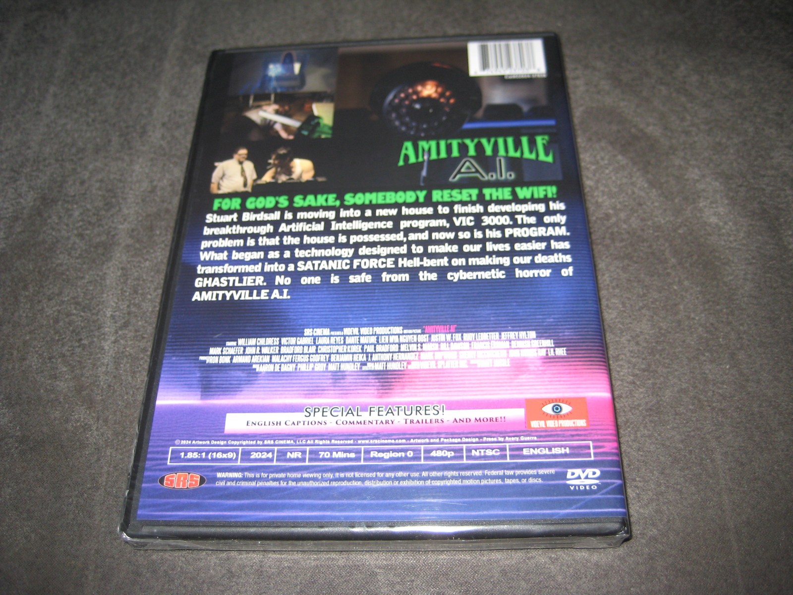 AMITYVILLE A.I. (DVD 2025) BRAND NEW – NOT RATED – WIDESCREEN – HORROR – SCI-FI