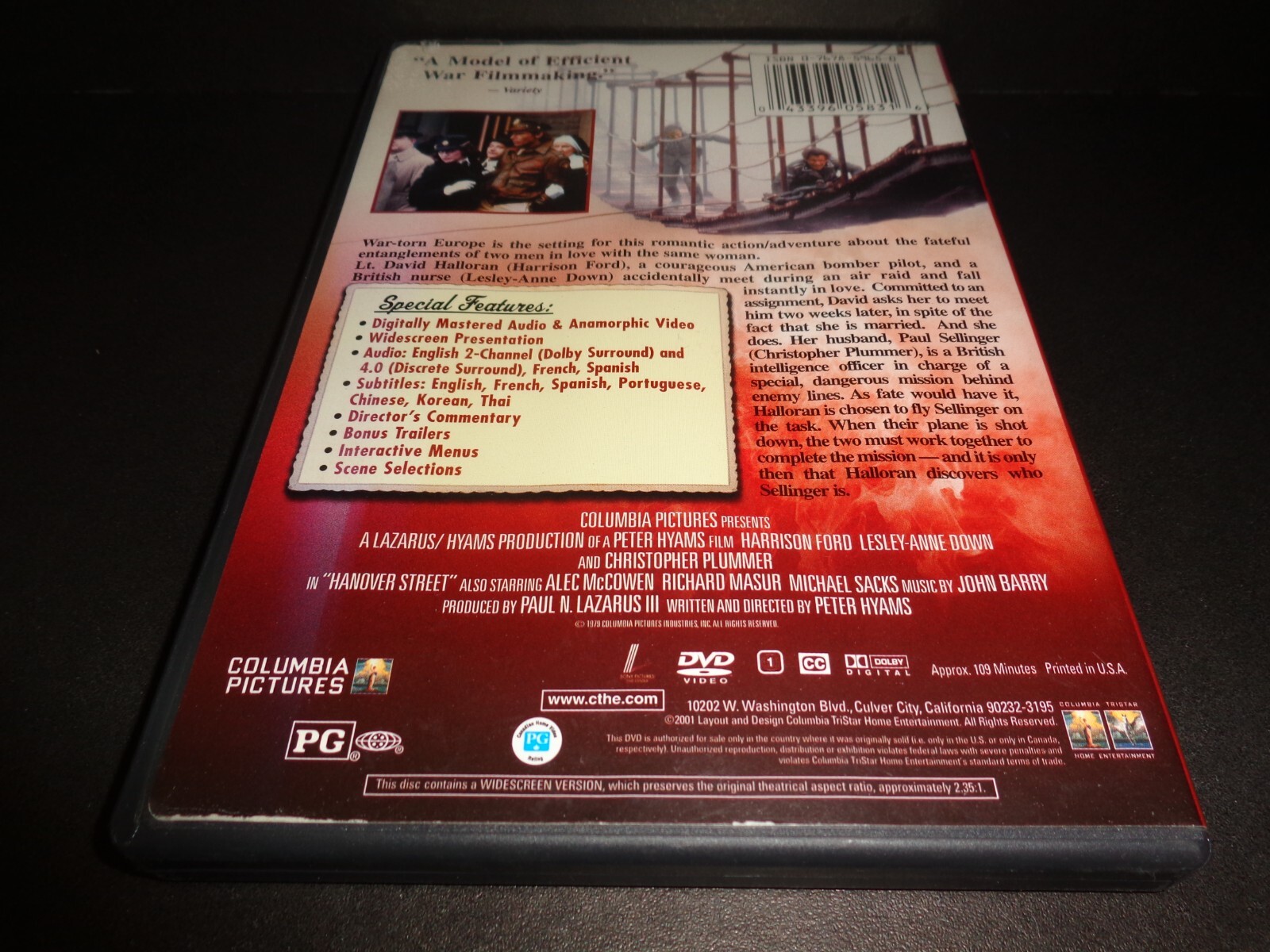 HANOVER STREET-American pilot Harrison Ford falls in love with British nurse-DVD