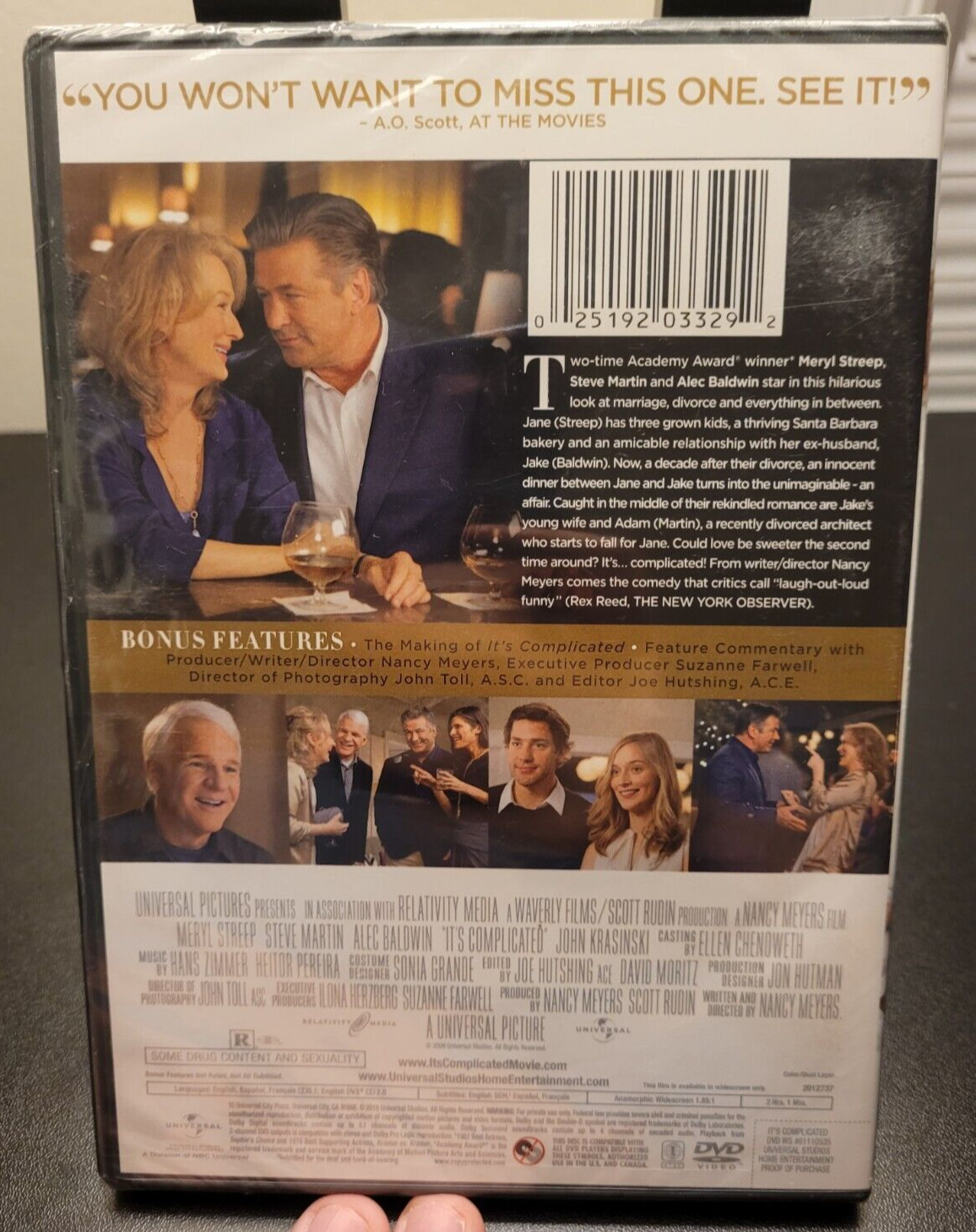 It’s Complicated DVD NEW Meryl Streep Steve Martin Alec Baldwin Romantic Comedy