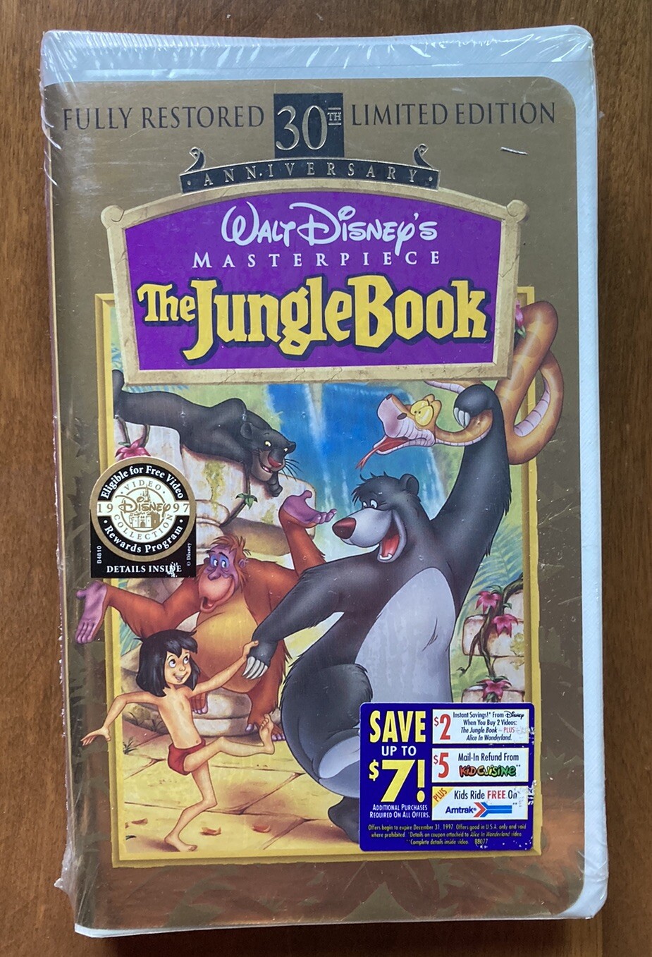 The Jungle Book (VHS, 1997, 30th Anniversary Limited Edition) sealed see images