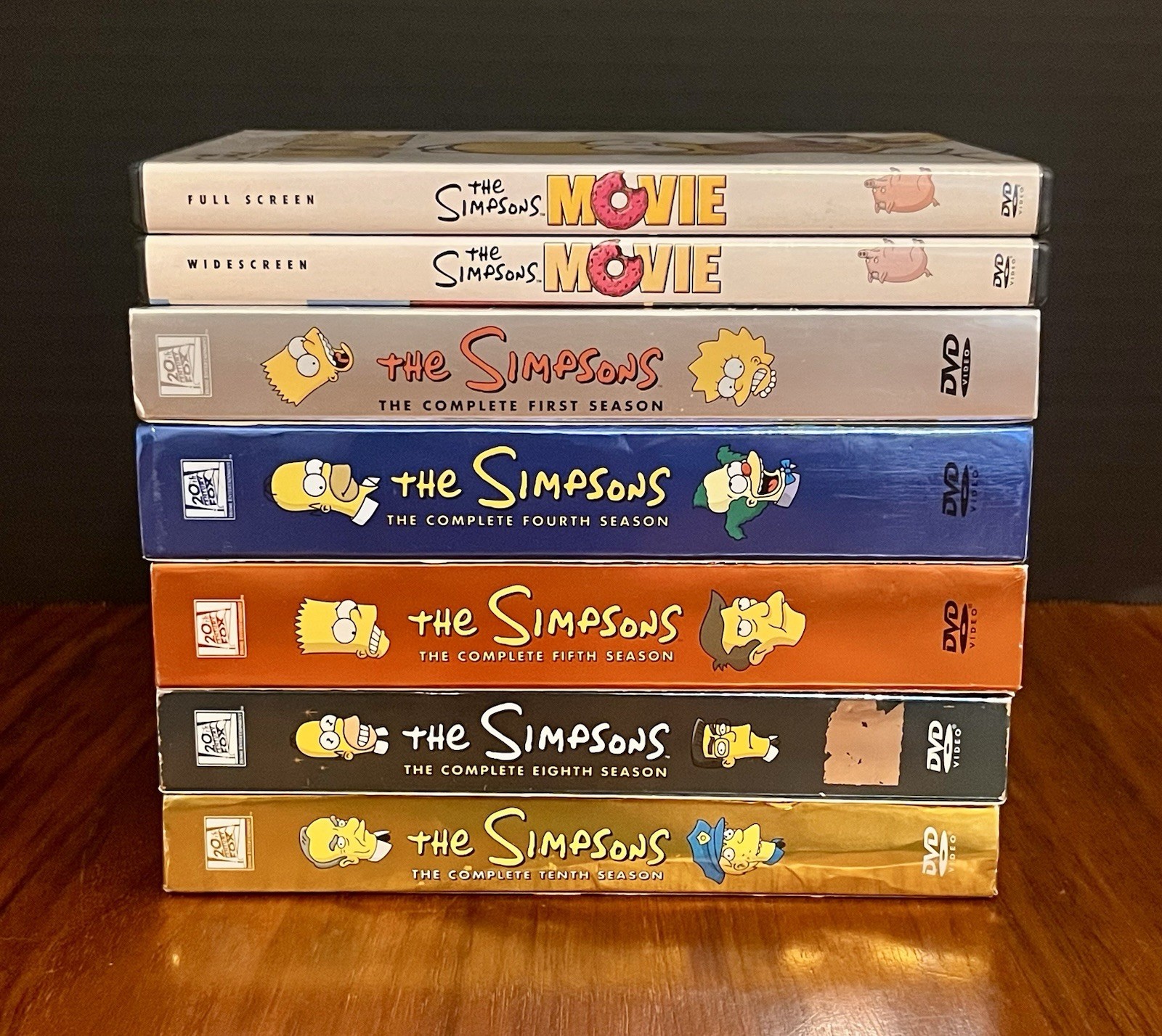 The Simpsons DVD Lot Collectors Seasons 1, 4, 5, 8, 10, & The Simpsons Movie