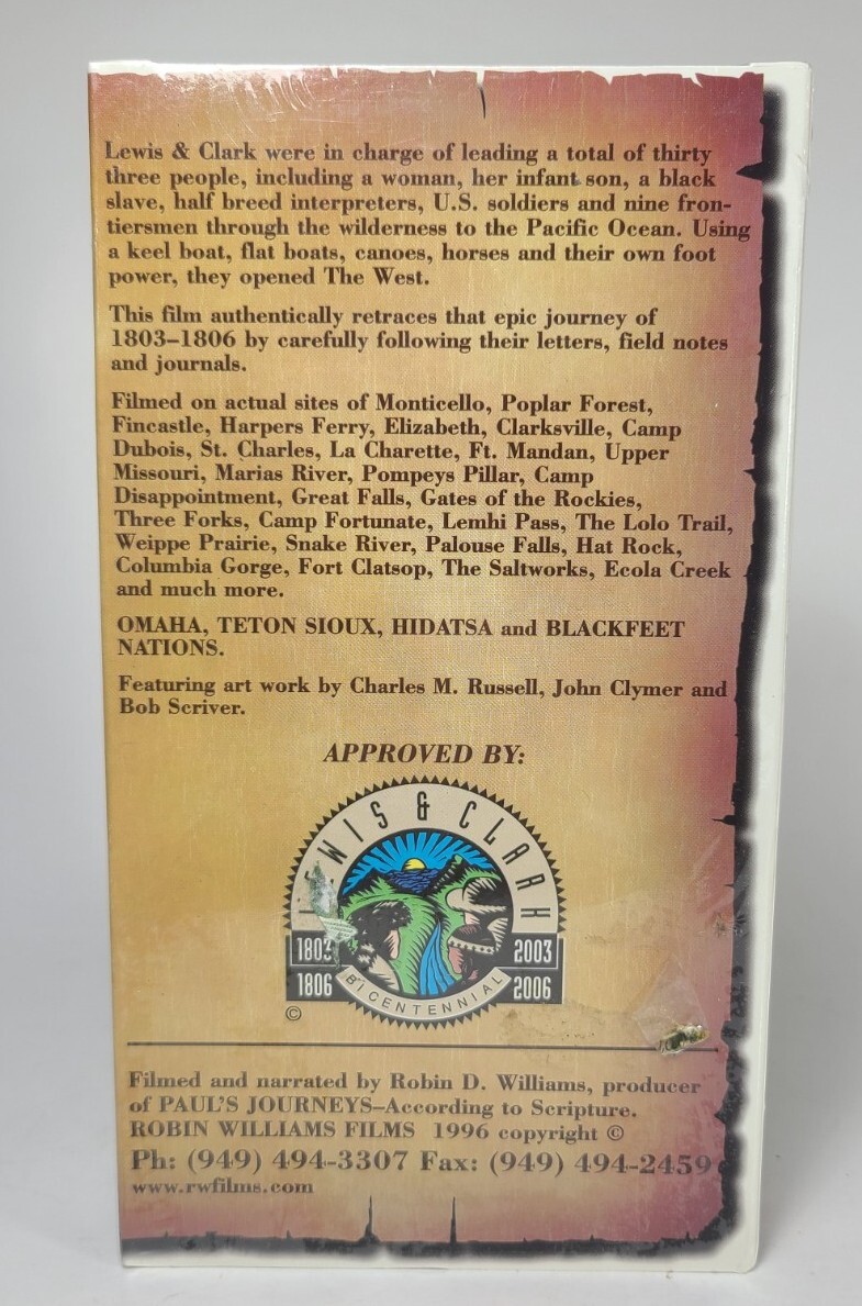 “The Trail” Lewis & Clark Expedition 1803-1806 VHS Video