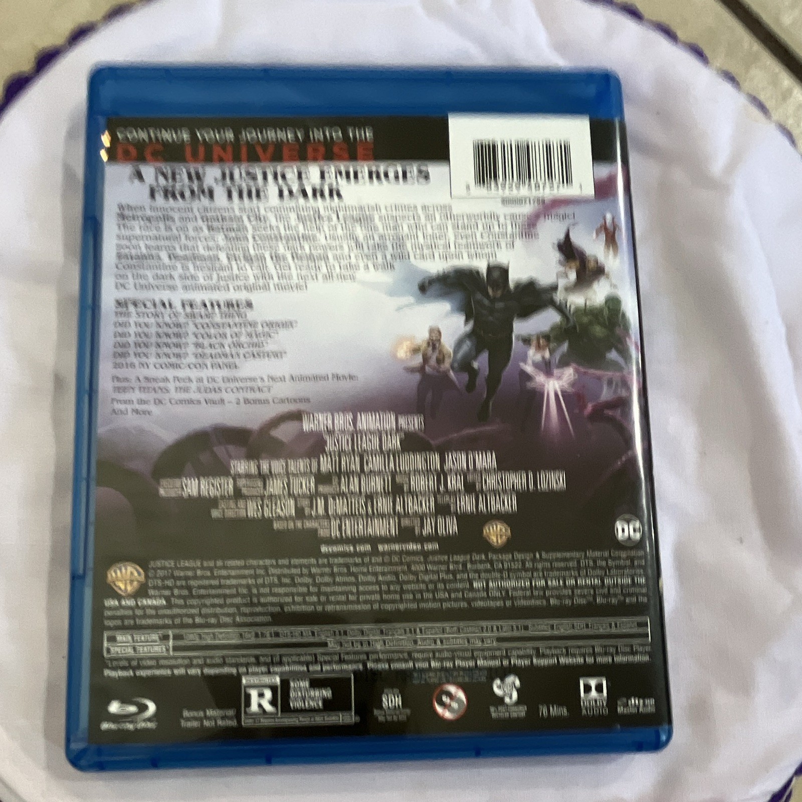 Warner Bros. Justice League Dark Blu-ray R Jason O’Mara Jay Oliva 76min DC