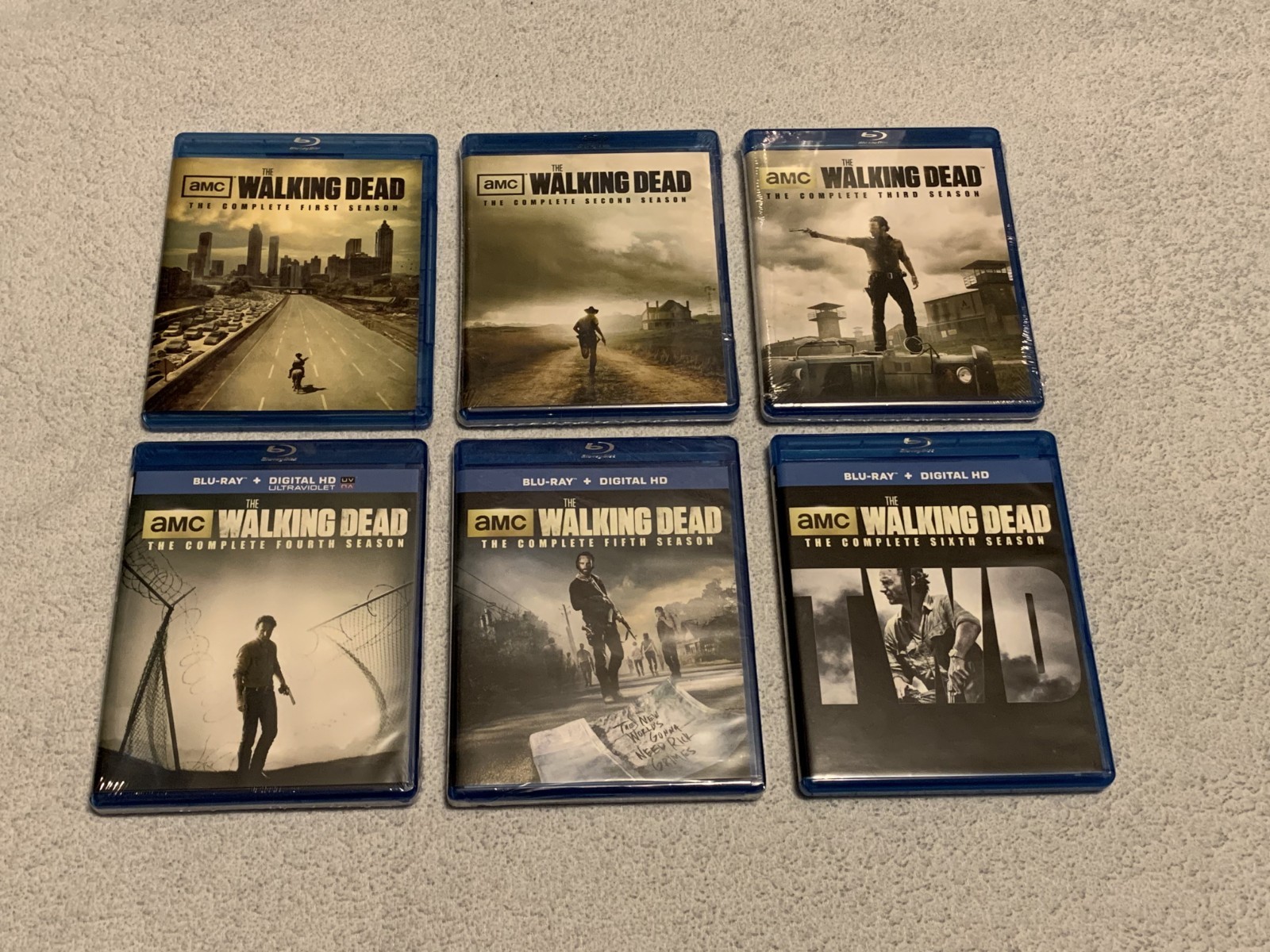 The Walking Dead Seasons 1-6 (Bluray +Digital, Seasons 2-5 Sealed)