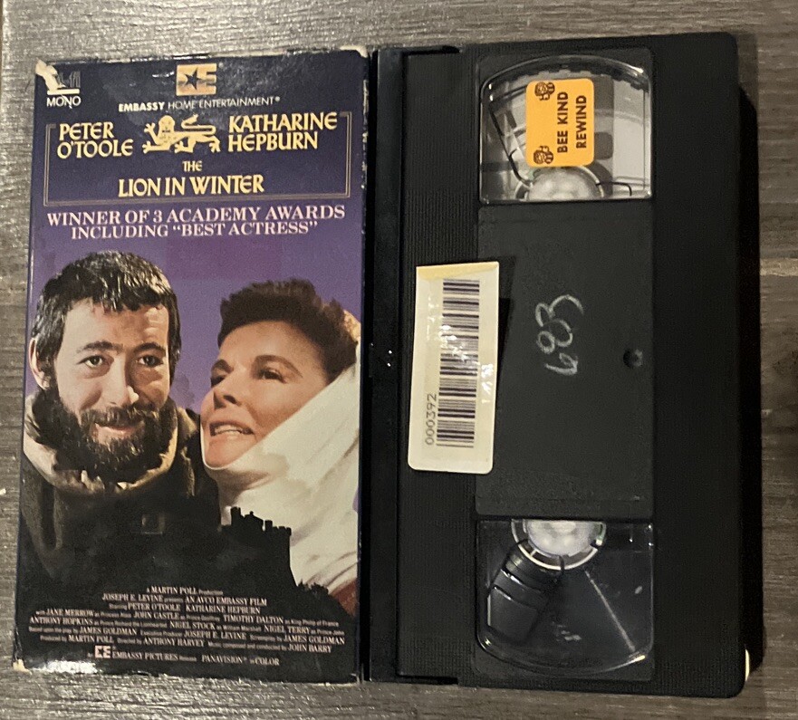 The Lion in Winter (VHS) katherine Hepburn-Peter O’Toole