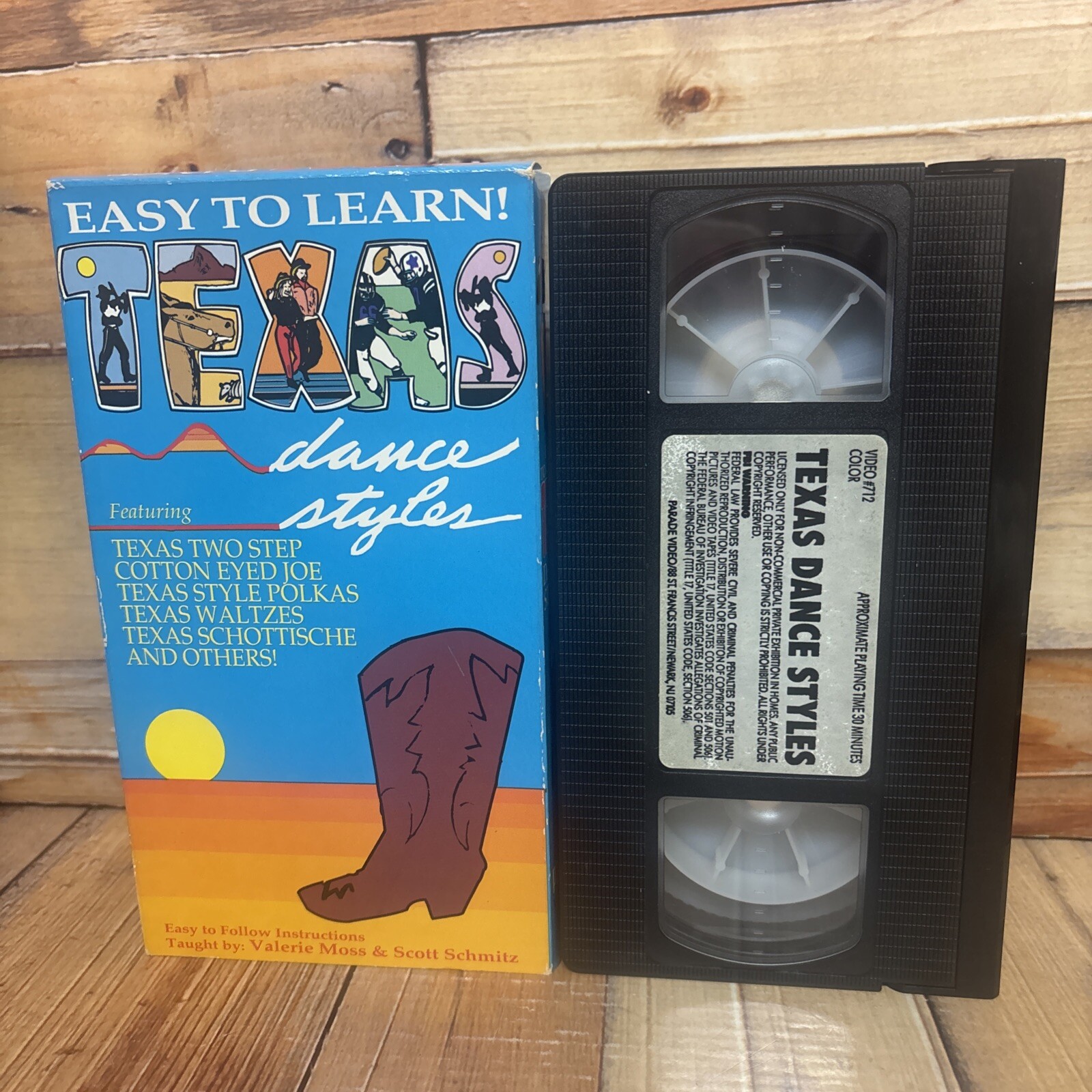 Easy To Learn! Texas Dance Styles VHS VCR Video Tape Used
