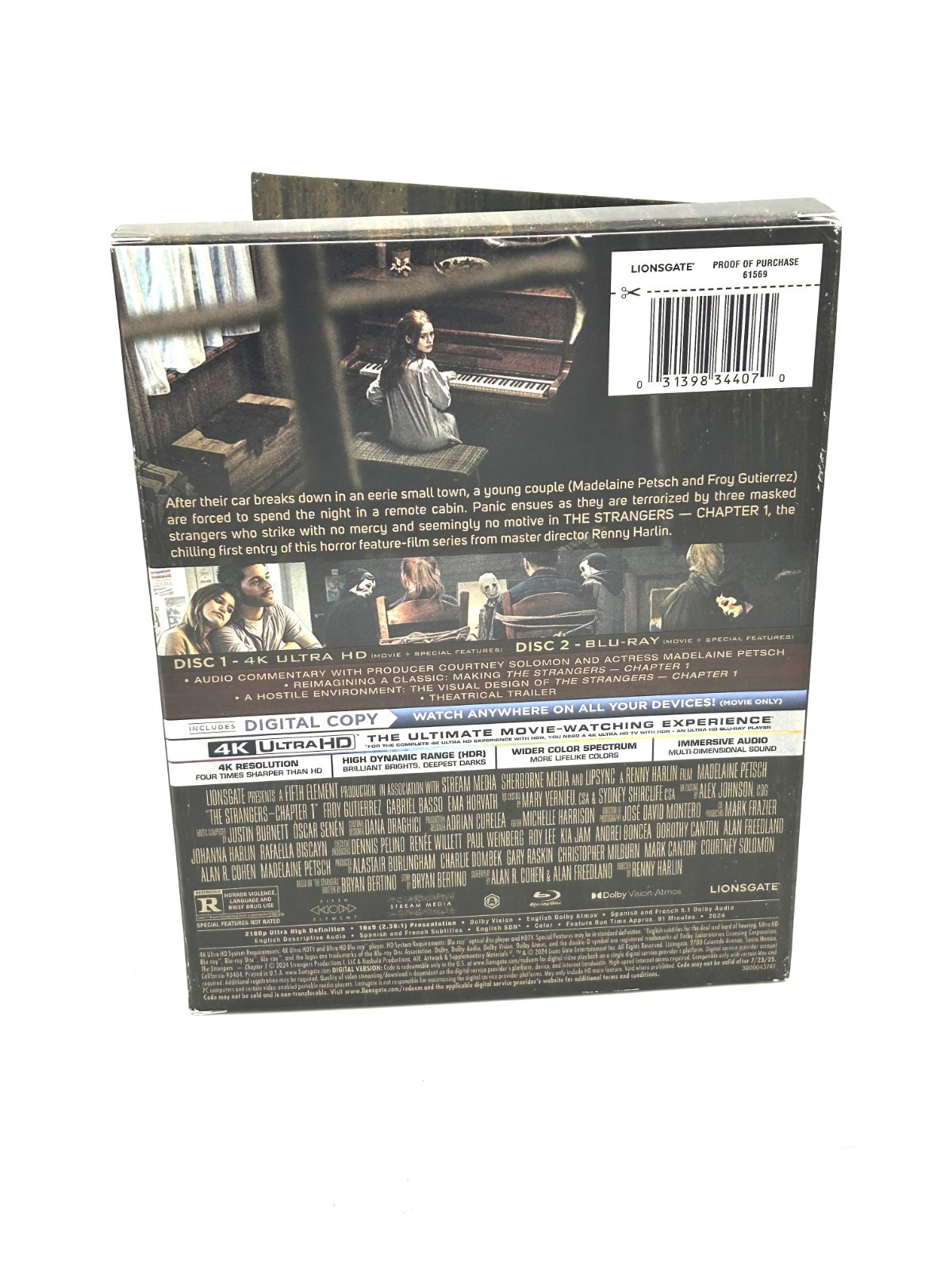 The Strangers Chapter 1 Steelbook (4K Ultra HD, Blu-Ray) w/ Slipcover / Slipbox