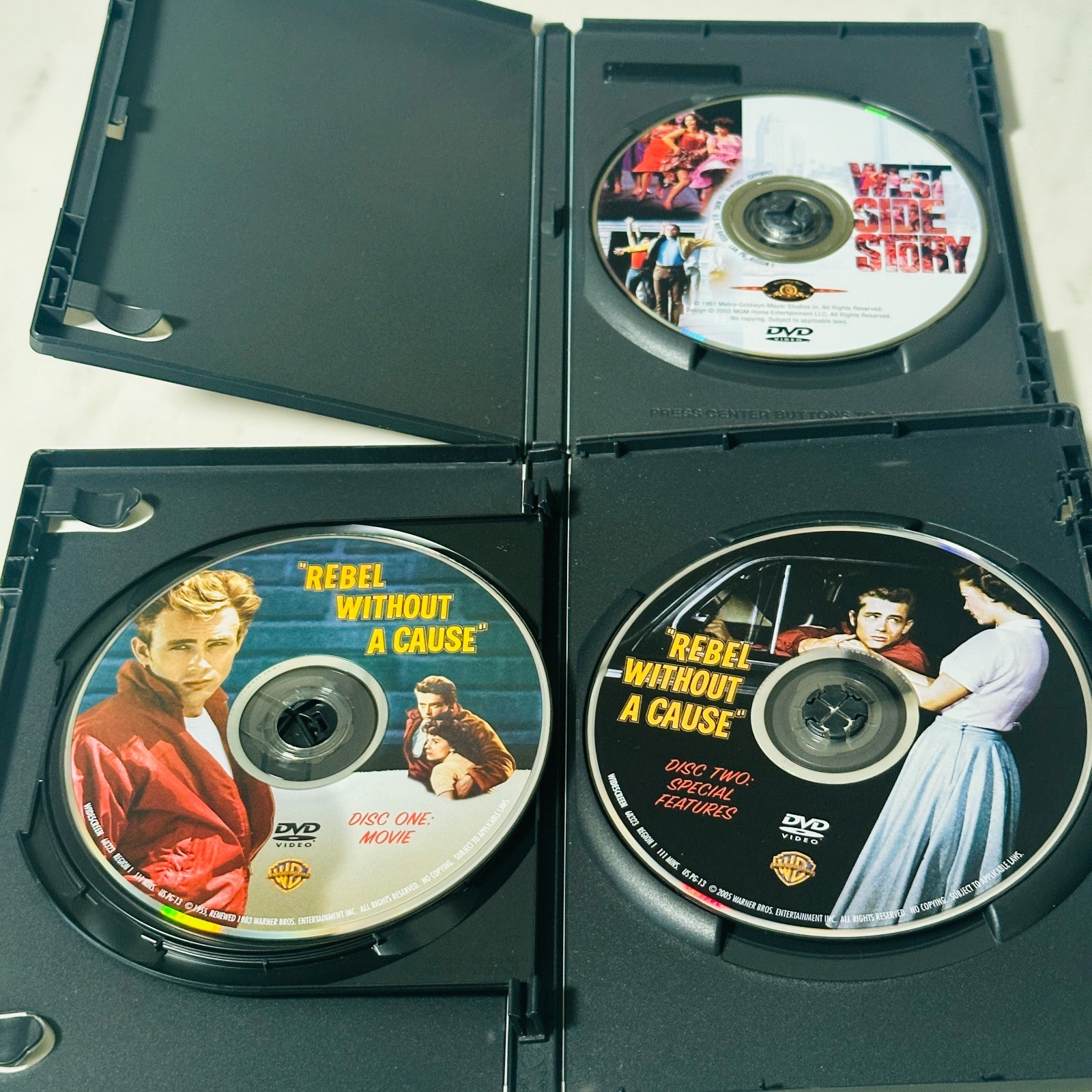 Natalie Wood – DVD Lot of 2 – Rebel Without a Cause – West Side Story