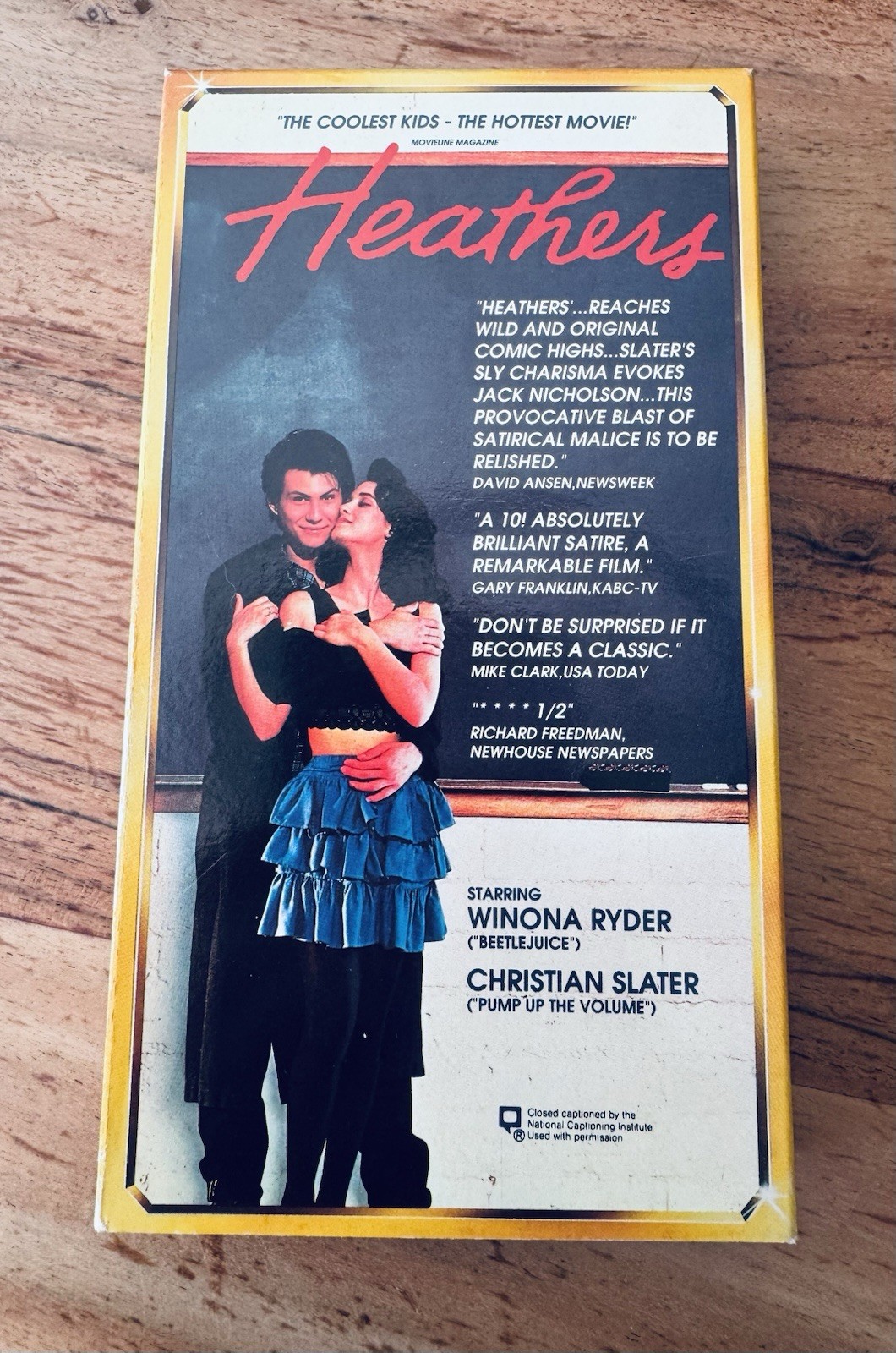 HEATHERS- VHS- Winona Ryder-Christian Slater