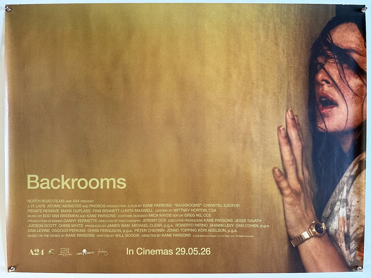 Backrooms (2026) DS UK Quad Cinema Poster – Kane Parsons