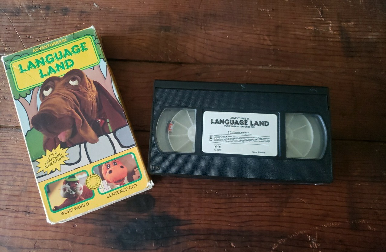 Rare Childrens VHS Adverntures In Language Word World Sentence City