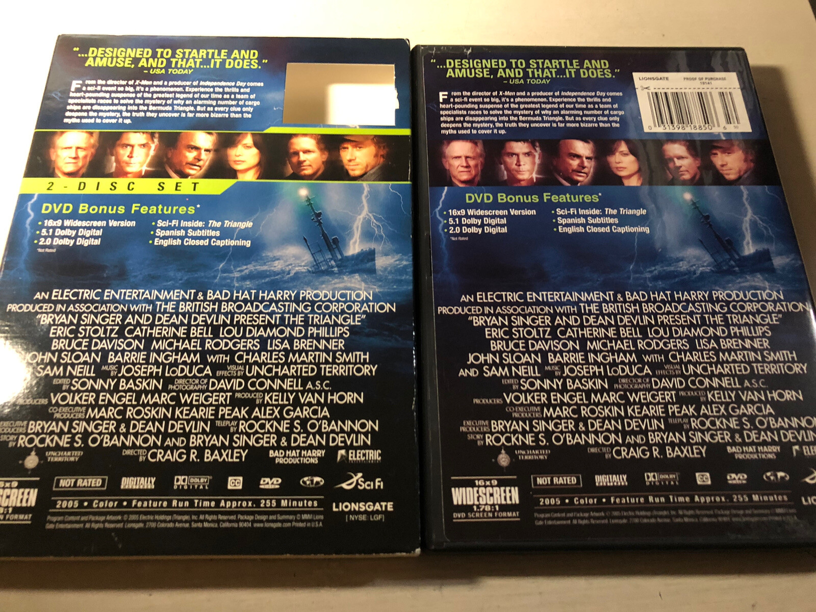 The Triangle (2005) DVD Sci-fi Mystery 2-Disc Set by Bryan Singer & Dean Devlin