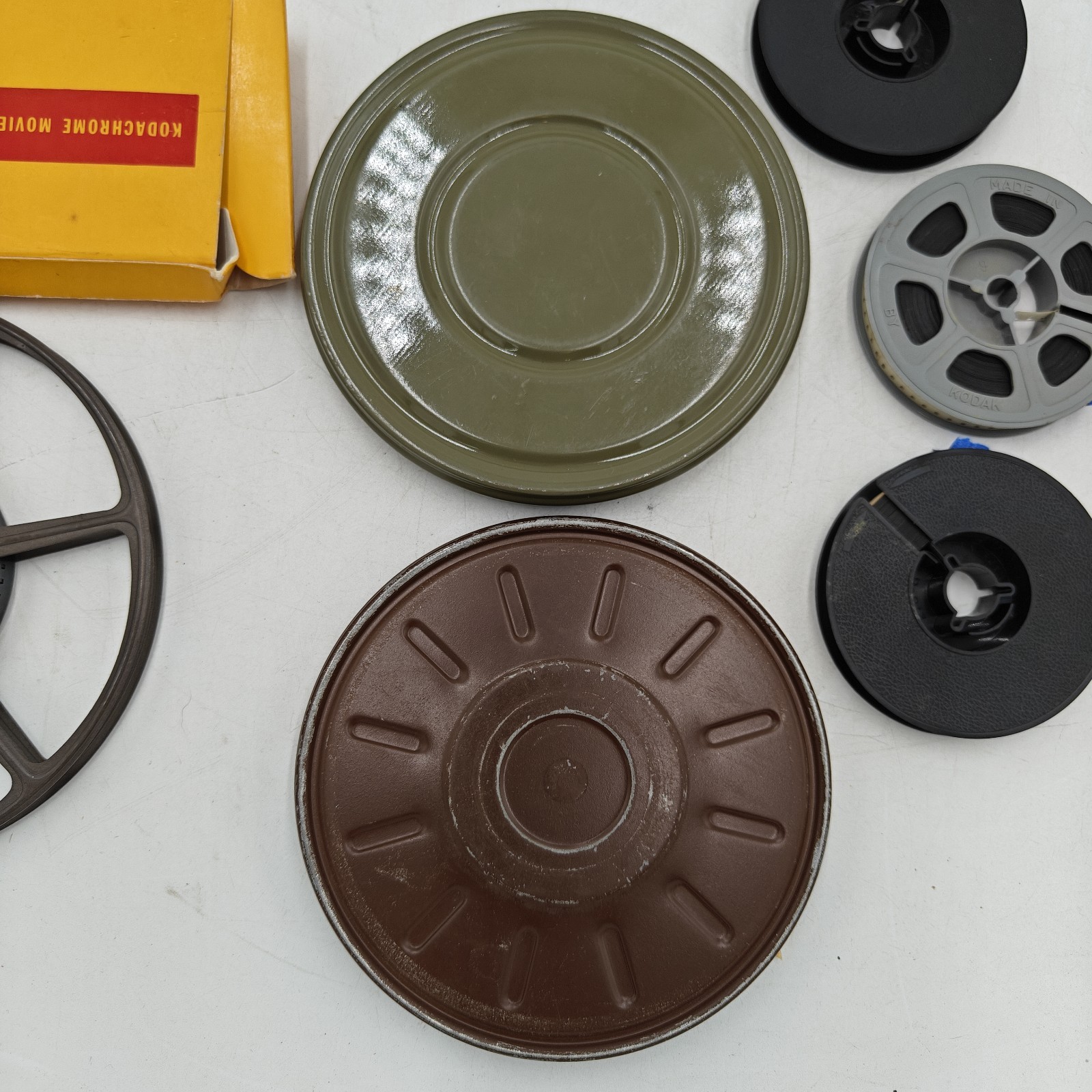 VTG Lot of 7 Film Reels Video Recorded – Unknown contents or origin – Treasure!