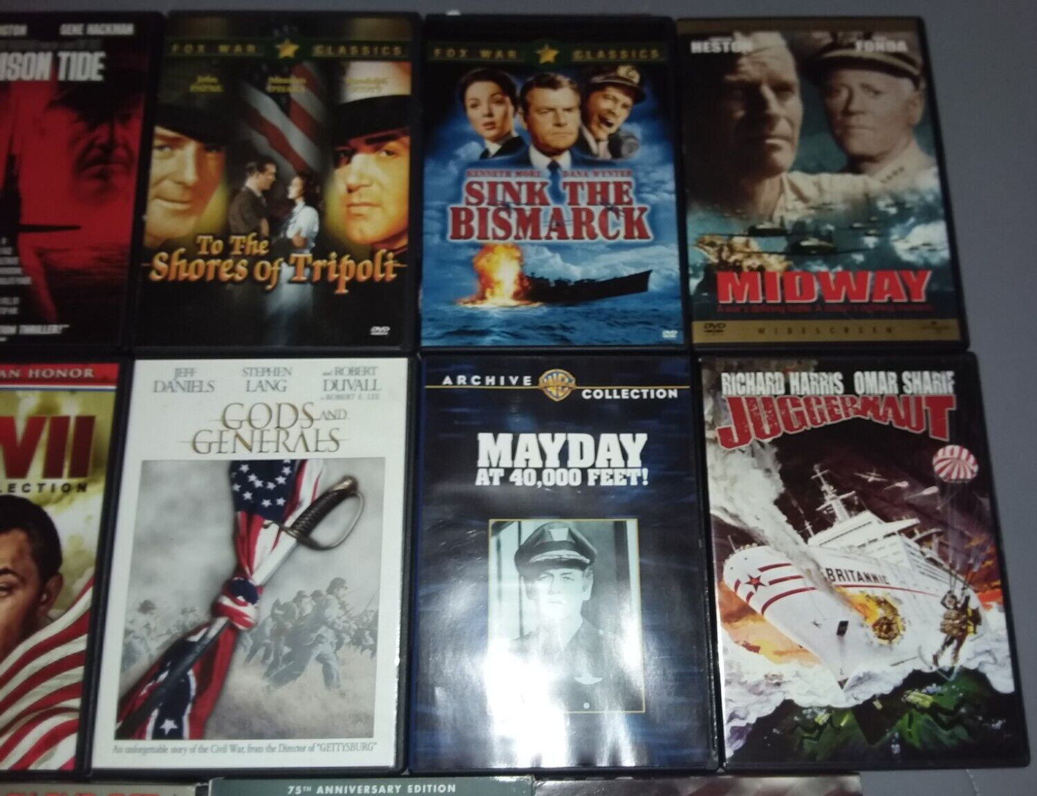 DVD Lot of 11 WAR/BATTLES Mainstream/Action/Adventure/Drama/Civil/D-Day/WW II