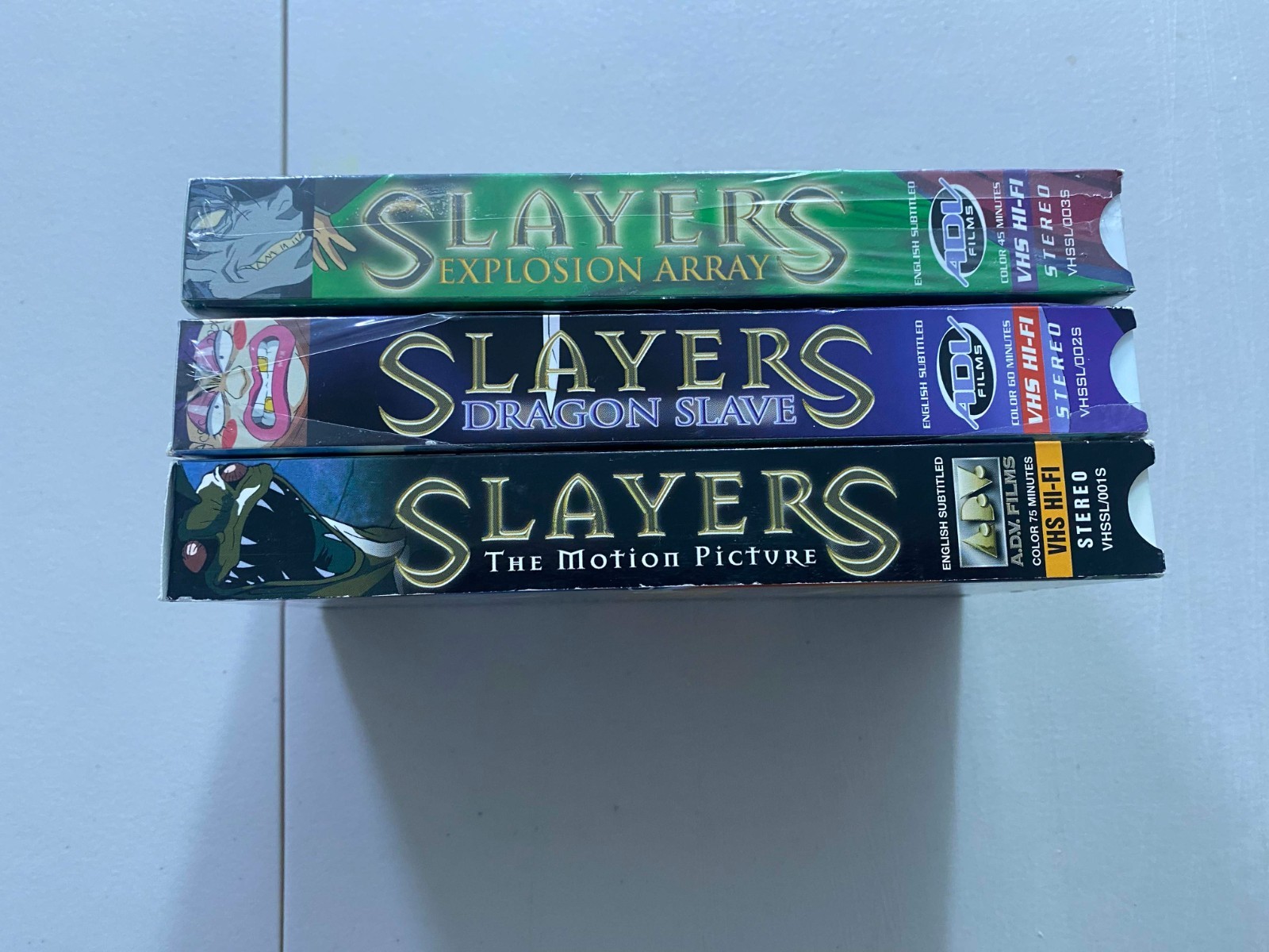 Slayers the Motion Picture + Dragon Slave + Explosion Array (Sub) (VHS) *SEALED