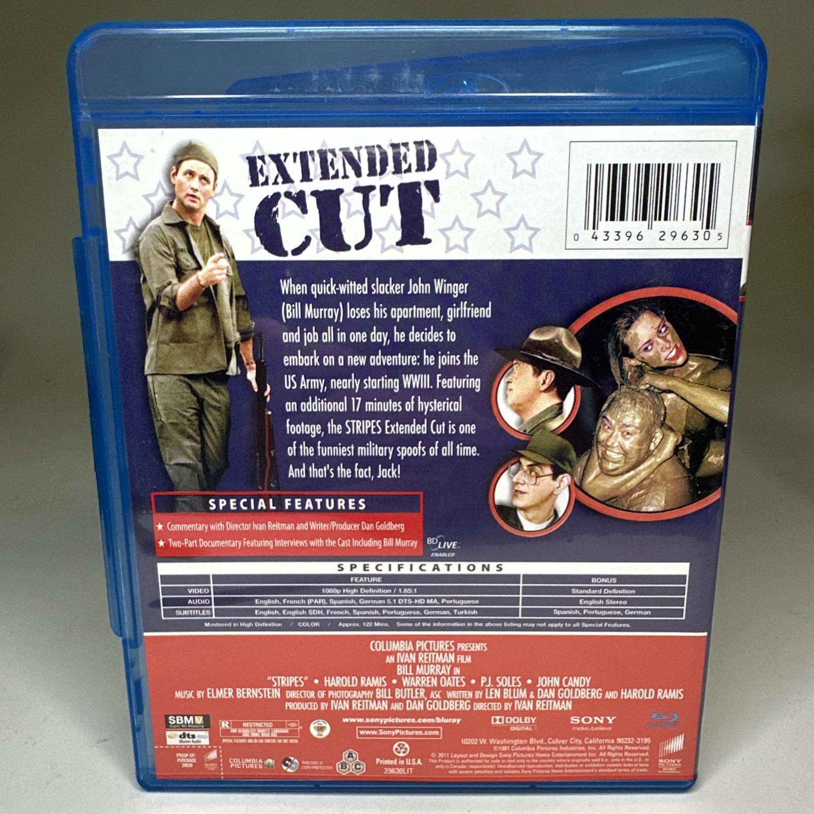 Stripes (Blu-ray, 1981 Film) Extended Cut, Bill Murray